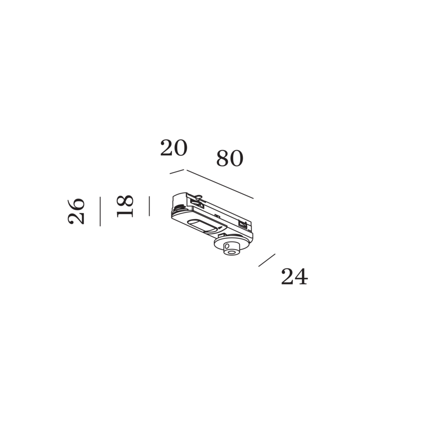 1-PHASE TRACK ADAPTER MAX.3KG