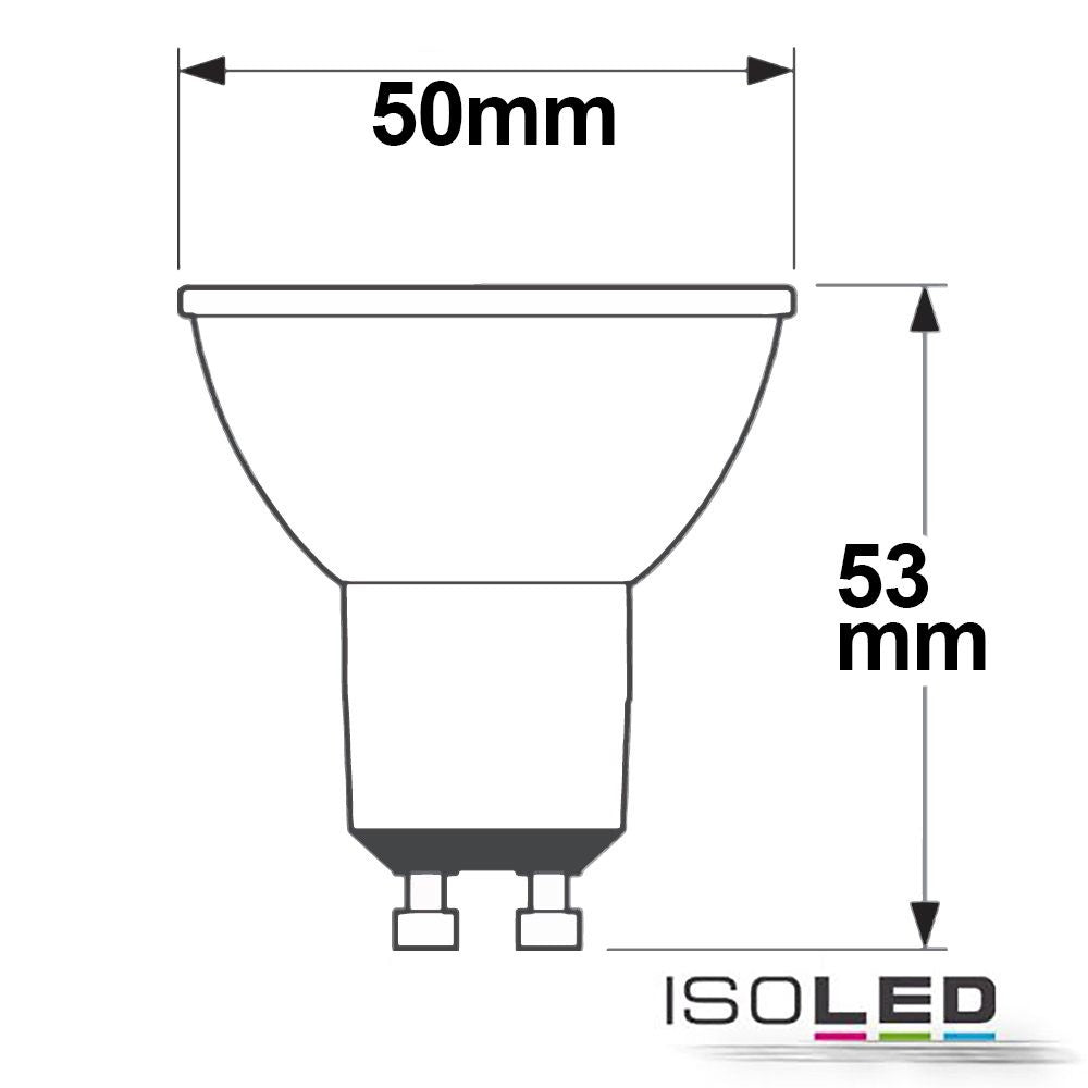 GU10 LED Strahler SUNSET 5,5W, 60°, 2200-3000K, CRI90, Dimm-to-warm