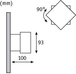 LED Wandleuchte Cybo IP65 eckig 100x100mm 2700K 2x3,5W 355lm / 355lm 230V Grau Aluminium