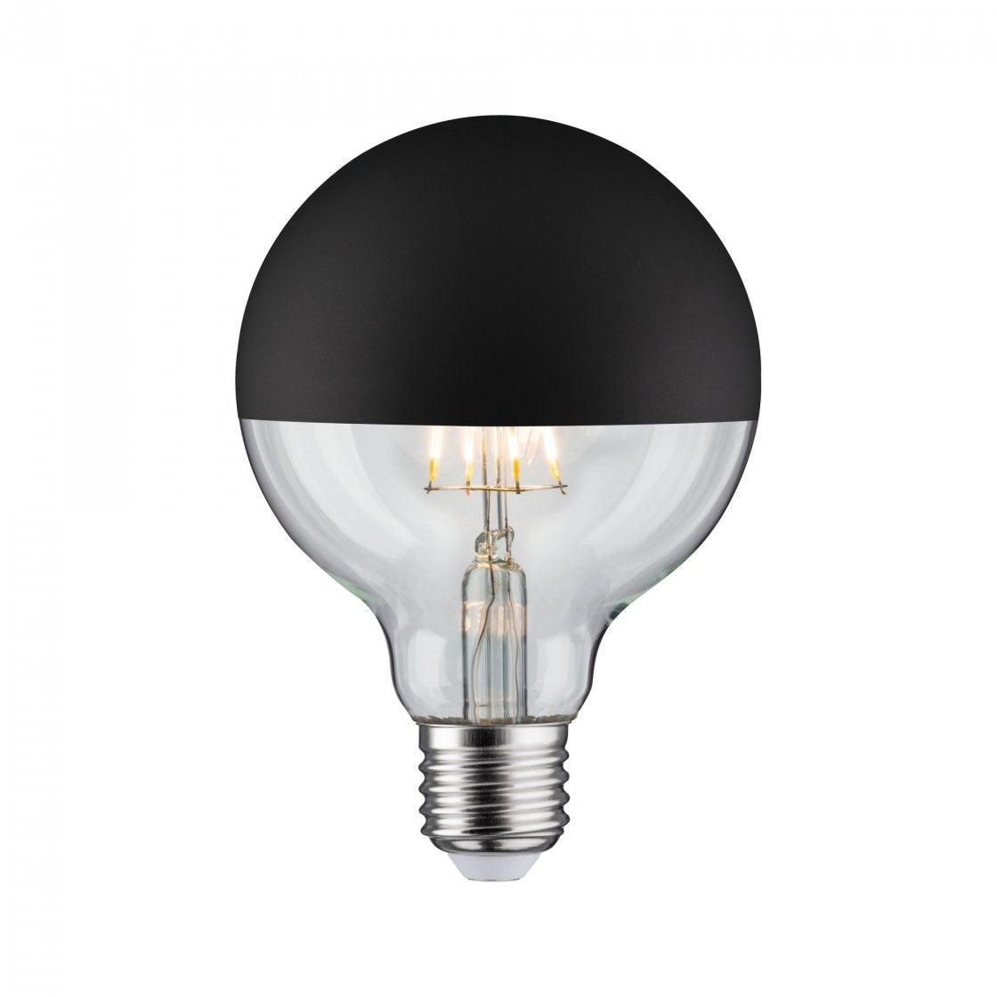 Modern Classic Edition LED Globe Kopfspiegel E27 230V 600lm 6,5W 2700K Kopfspiegel Schwarz matt  E27 230V 600lm 6,5W 2700K Kopfspiegel Schwarz matt