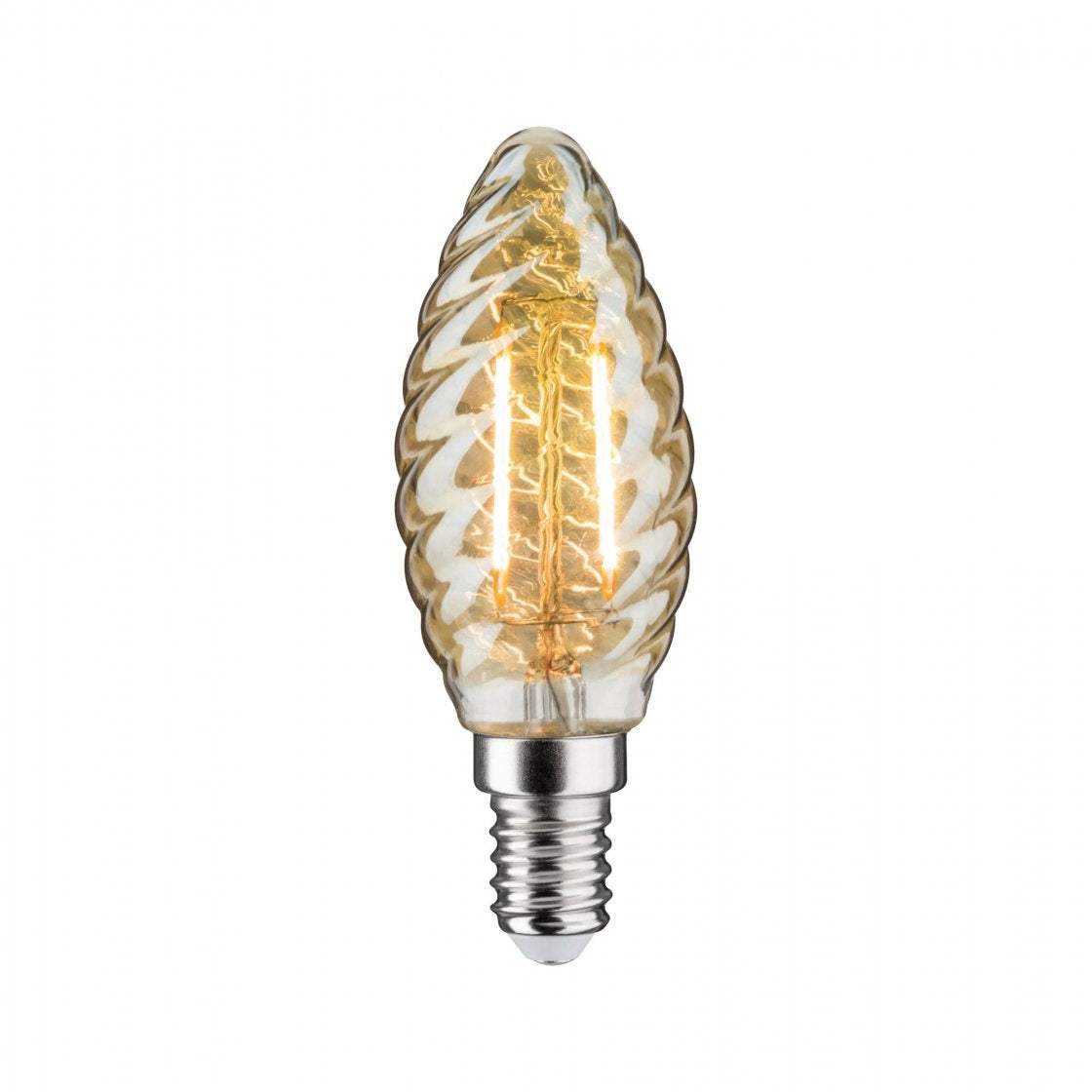  LED Kerze gedrehtes Glas  E14 230V 430lm 4,7W 2500K Gold