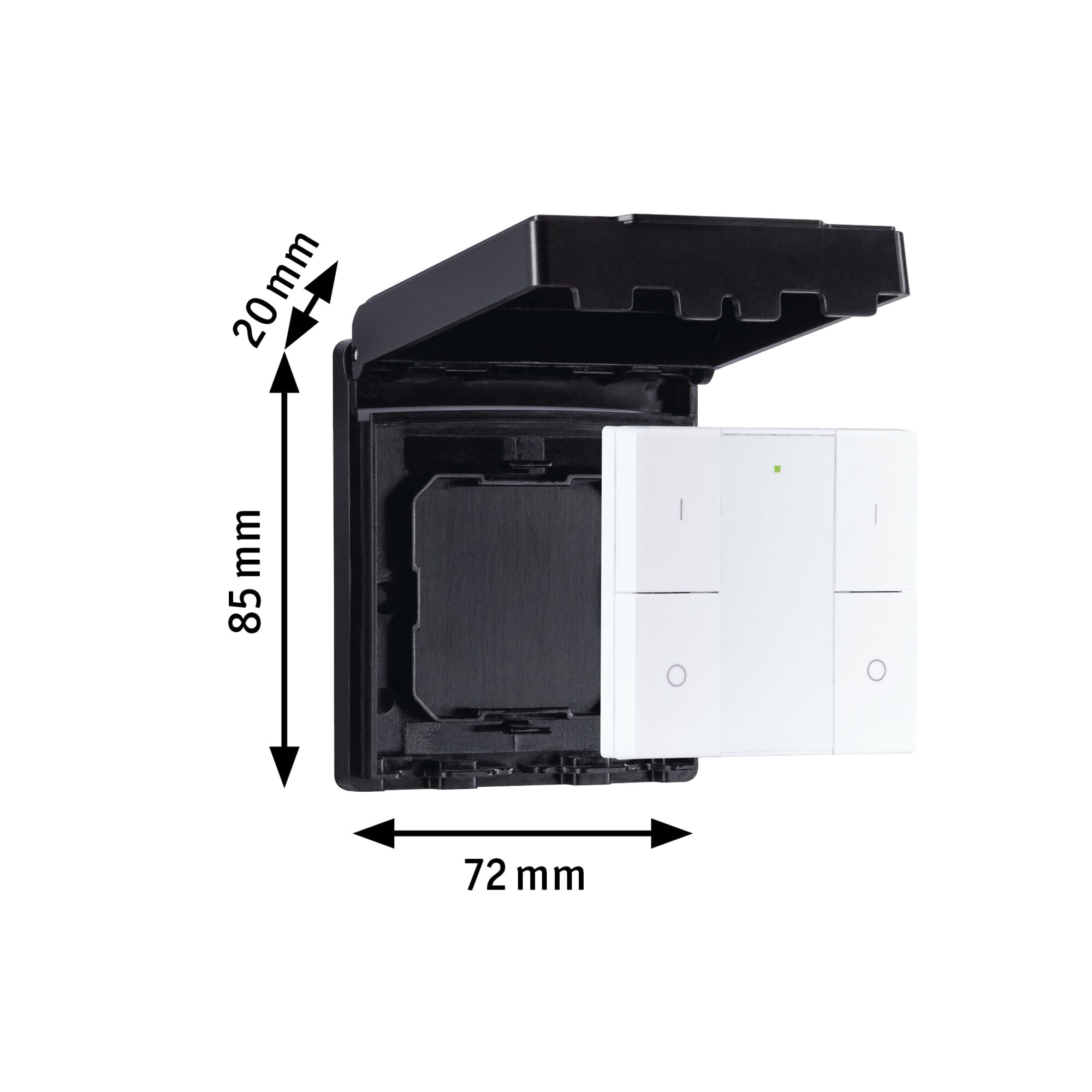 Wandschalter On/Off/Dimm  Outdoor Schwarz