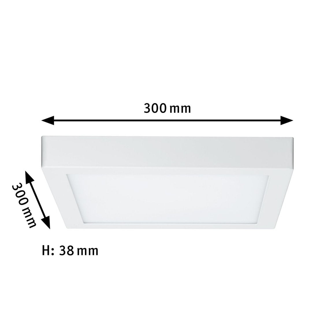 WallCeiling Lunar LED-Panel 300x300mm 15,5W 230V Weiß matt Alu