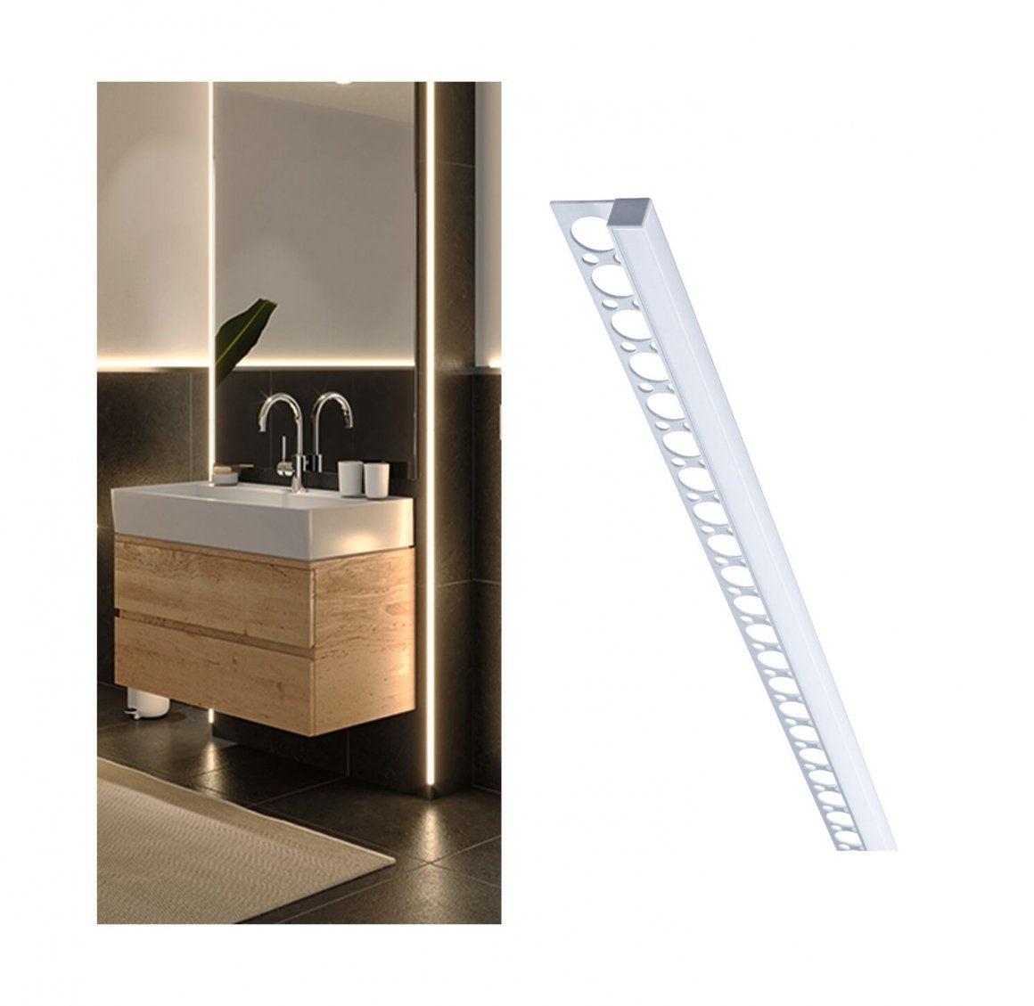  LumiTiles LED Strip Profil Frame 2m  Alu eloxiert/Satin