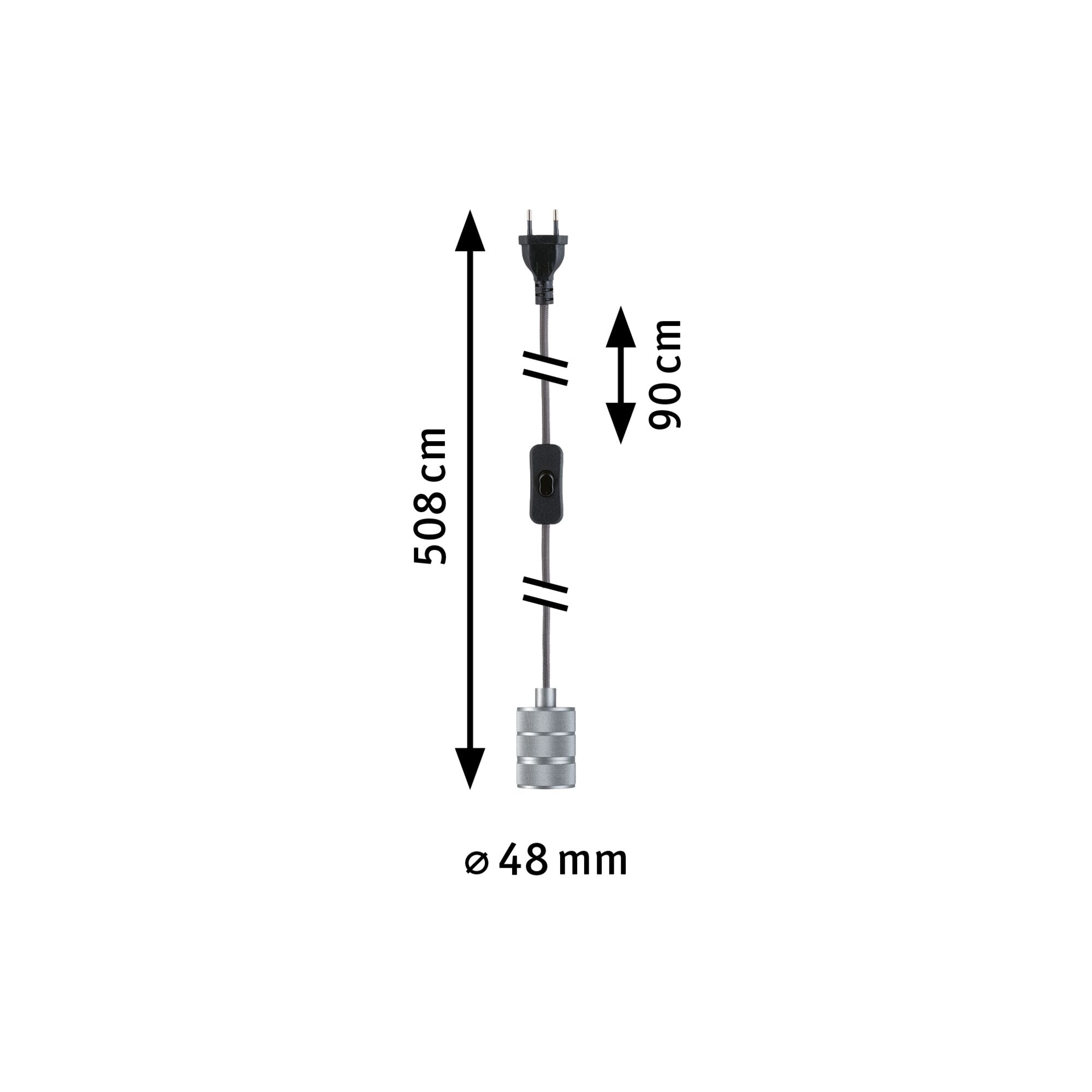 Neordic Tilla inkl. Stecker E27 max. 20W Alu dimmbar Metall