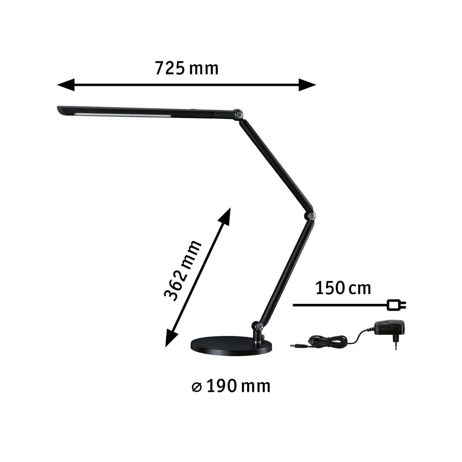  LED Schreibtischleuchte FlexBar  White Switch 1000lm 9,5W