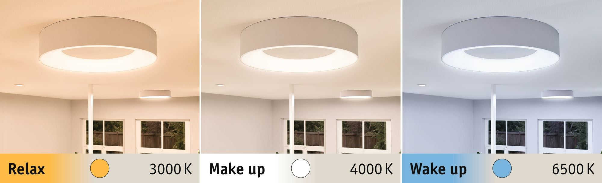 HomeSpa LED Deckenleuchte Casca Weiß 23W WhiteSwitch 3.000K 