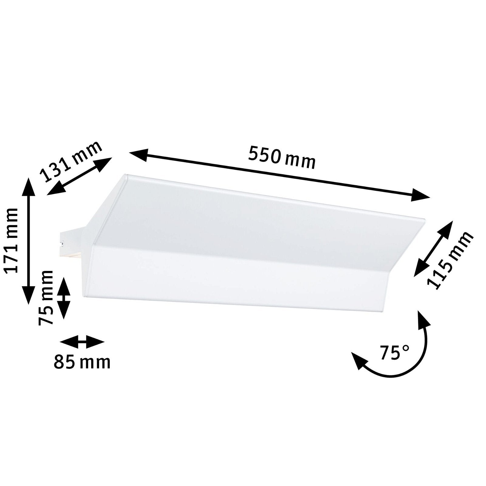  LED Wandleuchte Stine  2700K 1.400lm / 410lm 230V 13 / 1x4W dimmbar Weiß oder Schwarz matt