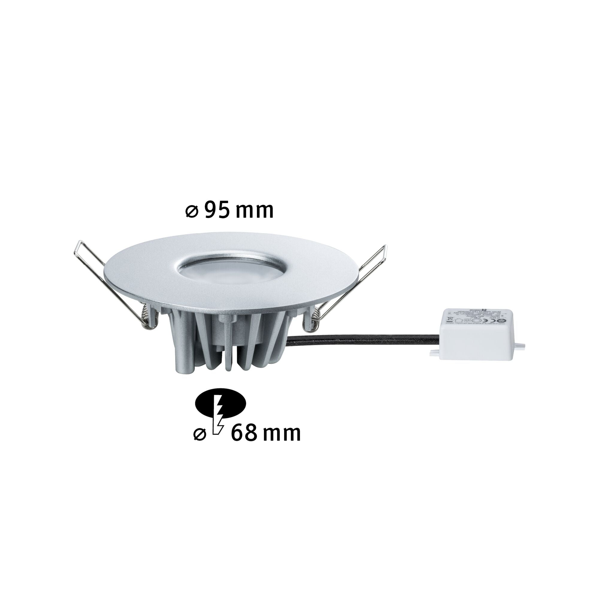 House House Außeneinbauleuchte IP44 rund 95mm 3000K 4,4W 410lm 230V Silber Metall/Acryl IP44 rund 95mm 3000K 4,4W 410lm 230V Silber Metall/Acryl