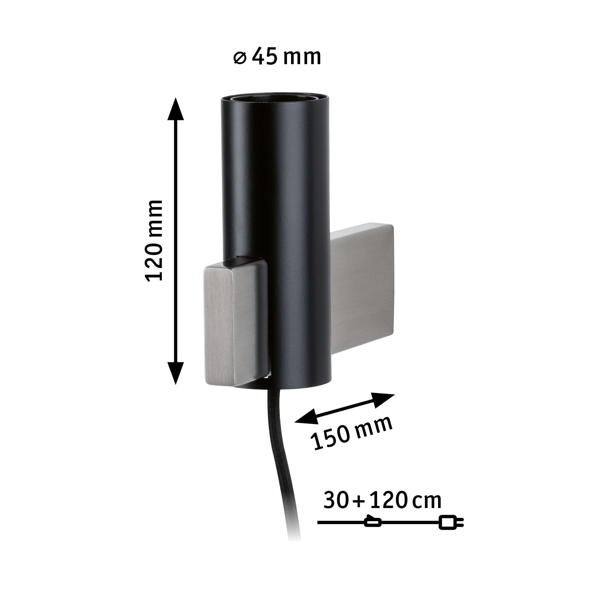 Neordic Aik E27 230V max. 20W dimmbar Schwarz