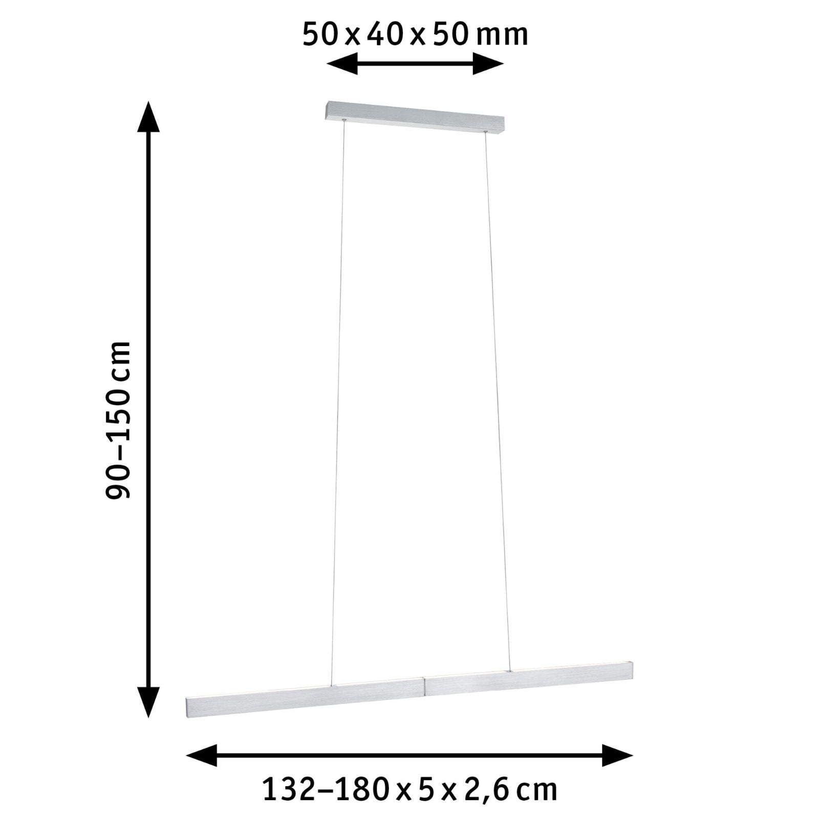 SmartHome Zigbee LED Pendelleuchte Aptare 18W Dimmbar Alu gebürstet Metall 