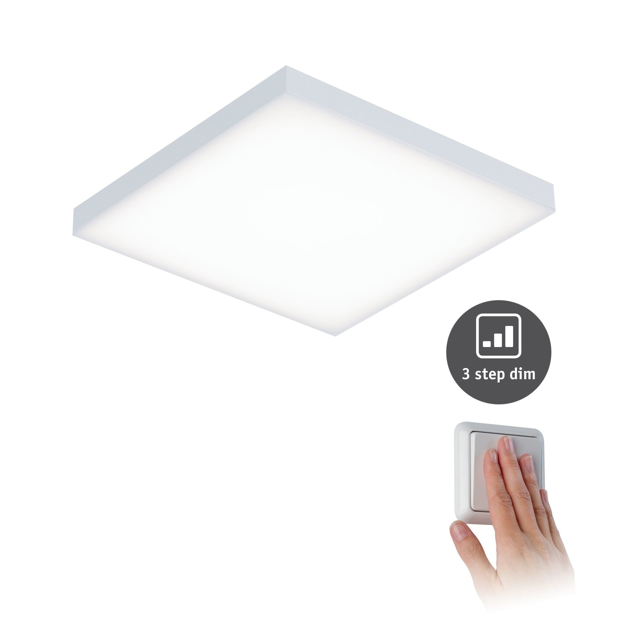 WallCeilingVelora LED Panel dim 225x 225mm 12W Weiß matt 230V Metall