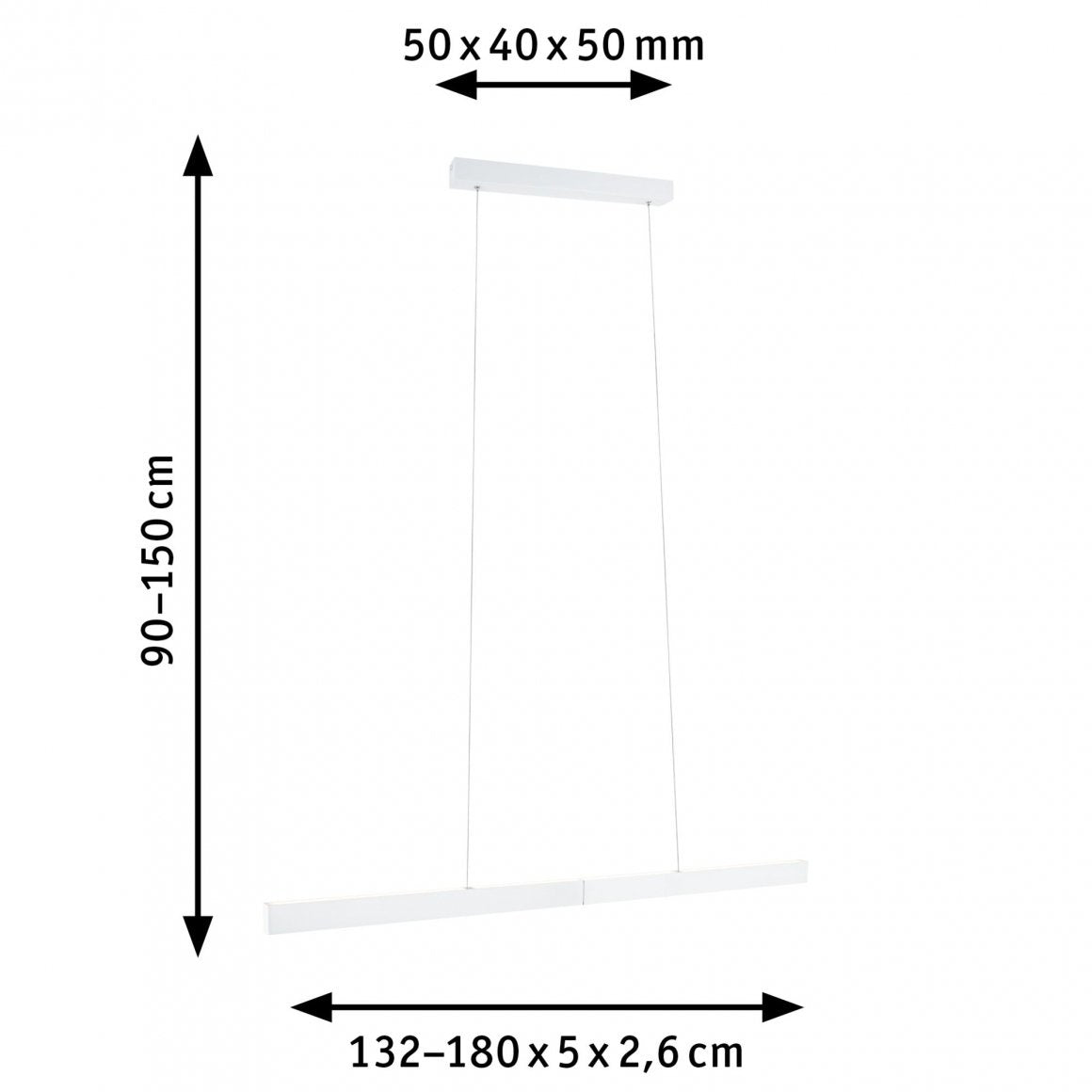  LED Pendelleuchte Aptare  2700K 2.050lm / 2.050lm 2x18 / 1x18W Schwarz dimmbar