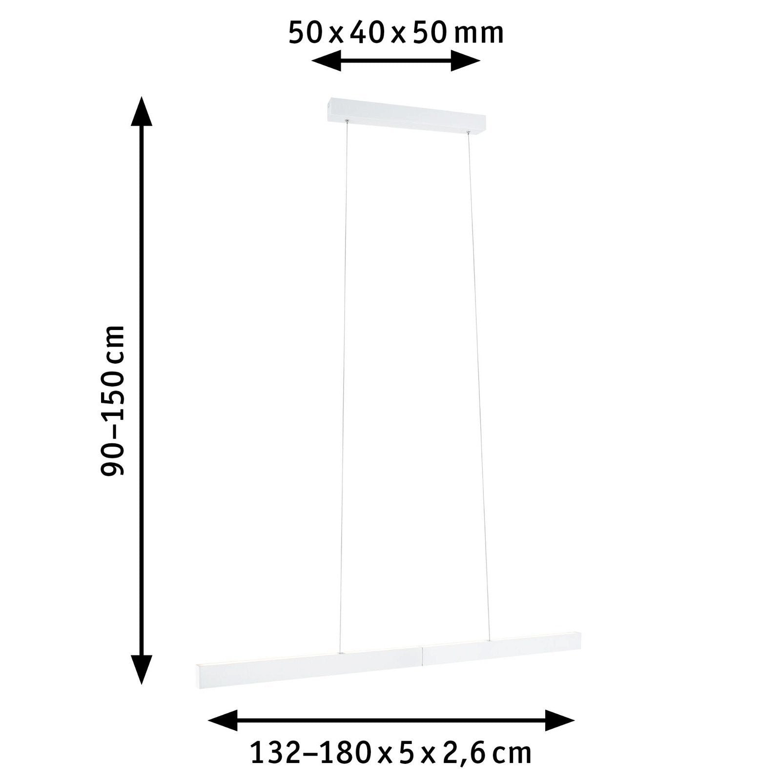  LED Pendelleuchte Aptare  2700K 2.050lm / 2.050lm 2x18 / 1x18W Weiß matt dimmbar