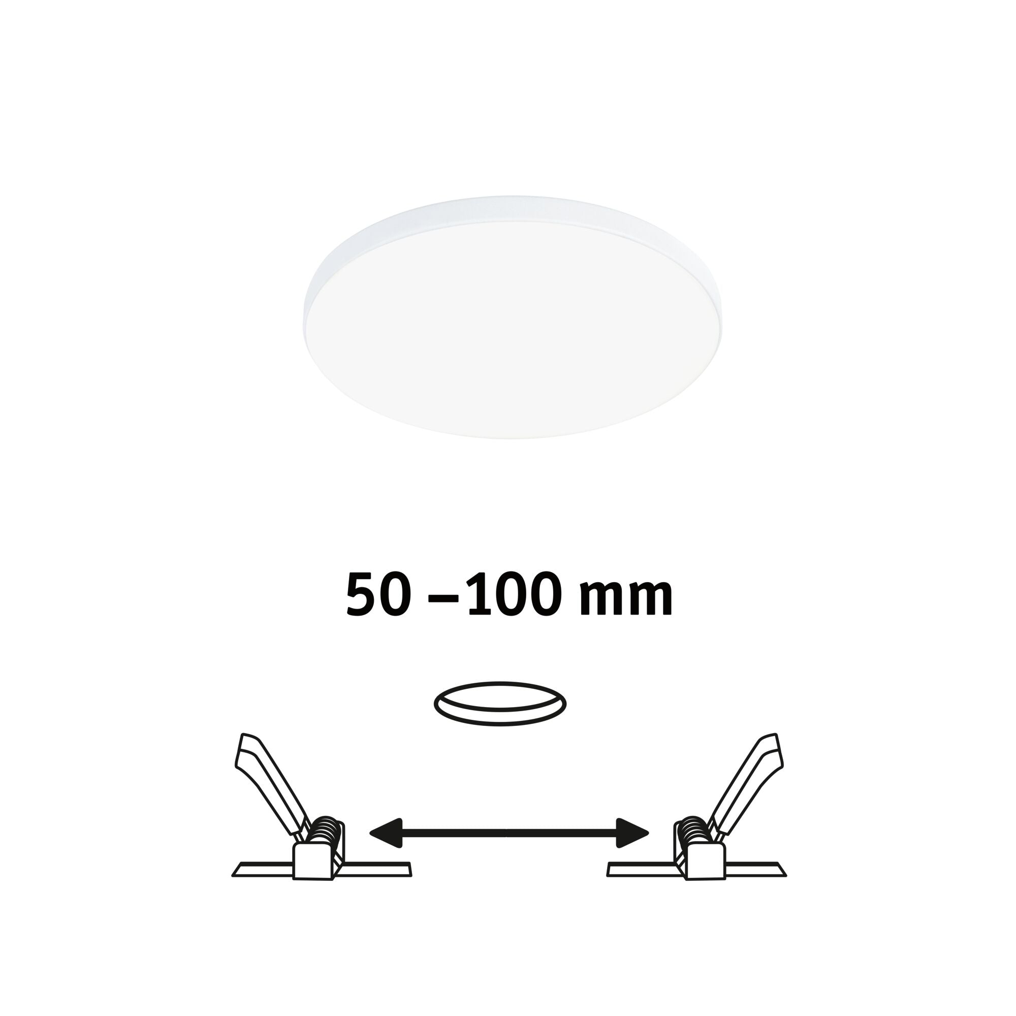 VariFit Veluna Edge IP44 rund 120mm 8,5W 650lm 4000K Weiß