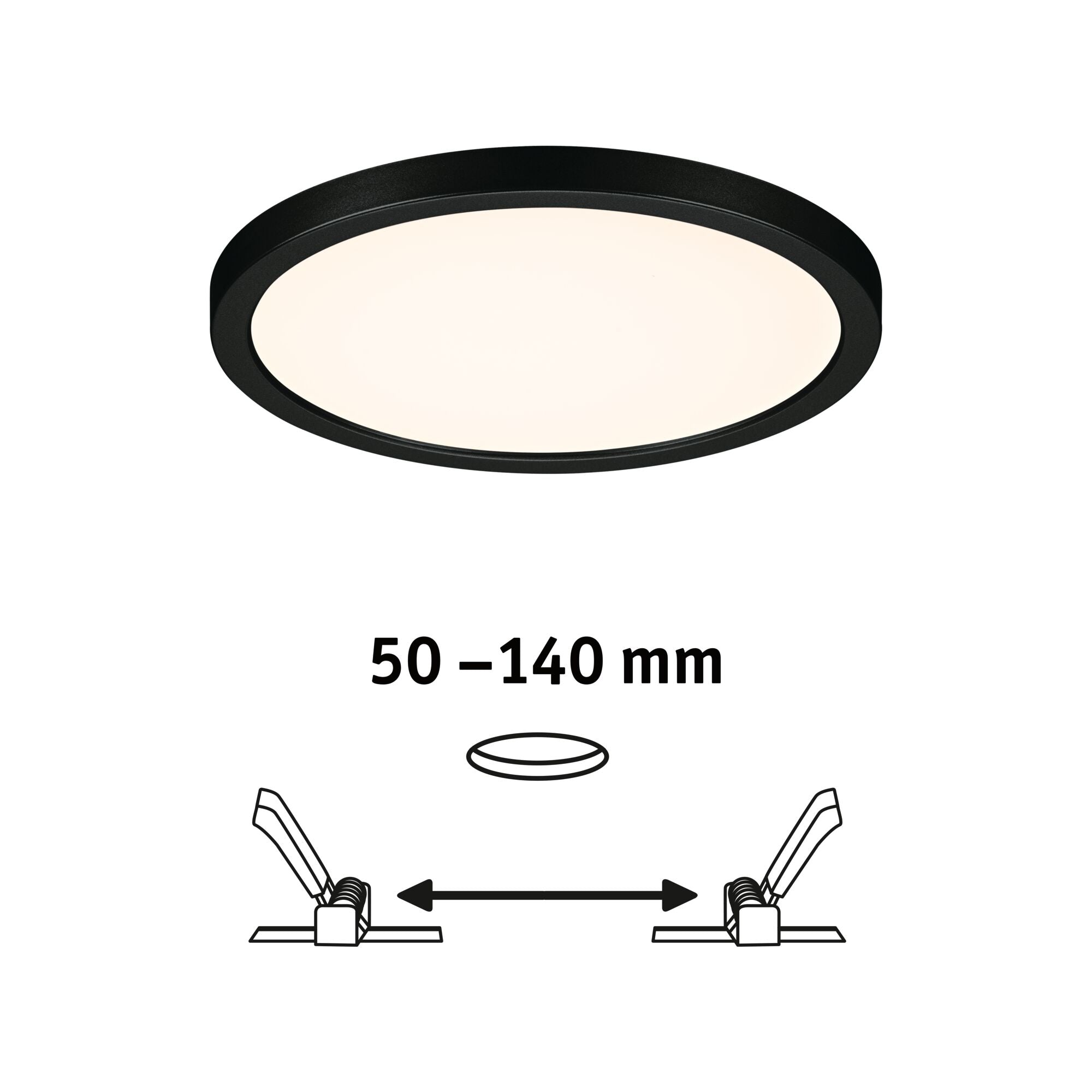 VariFit Areo IP44 rund 175mm 13W 1300lm 3000K Schwarz