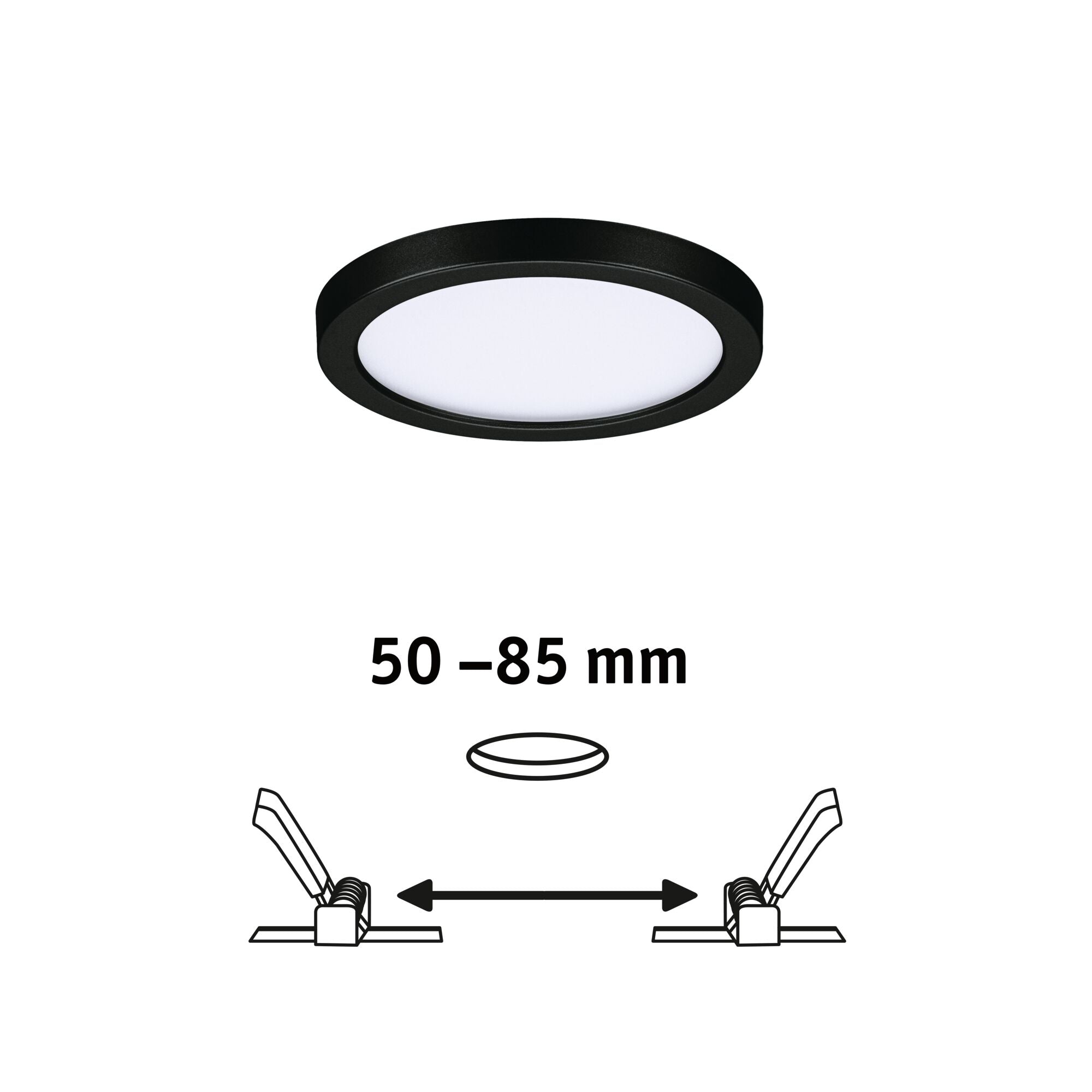 VariFit Areo IP44 rund 118mm 6,5W 550lm 4000K Schwarz