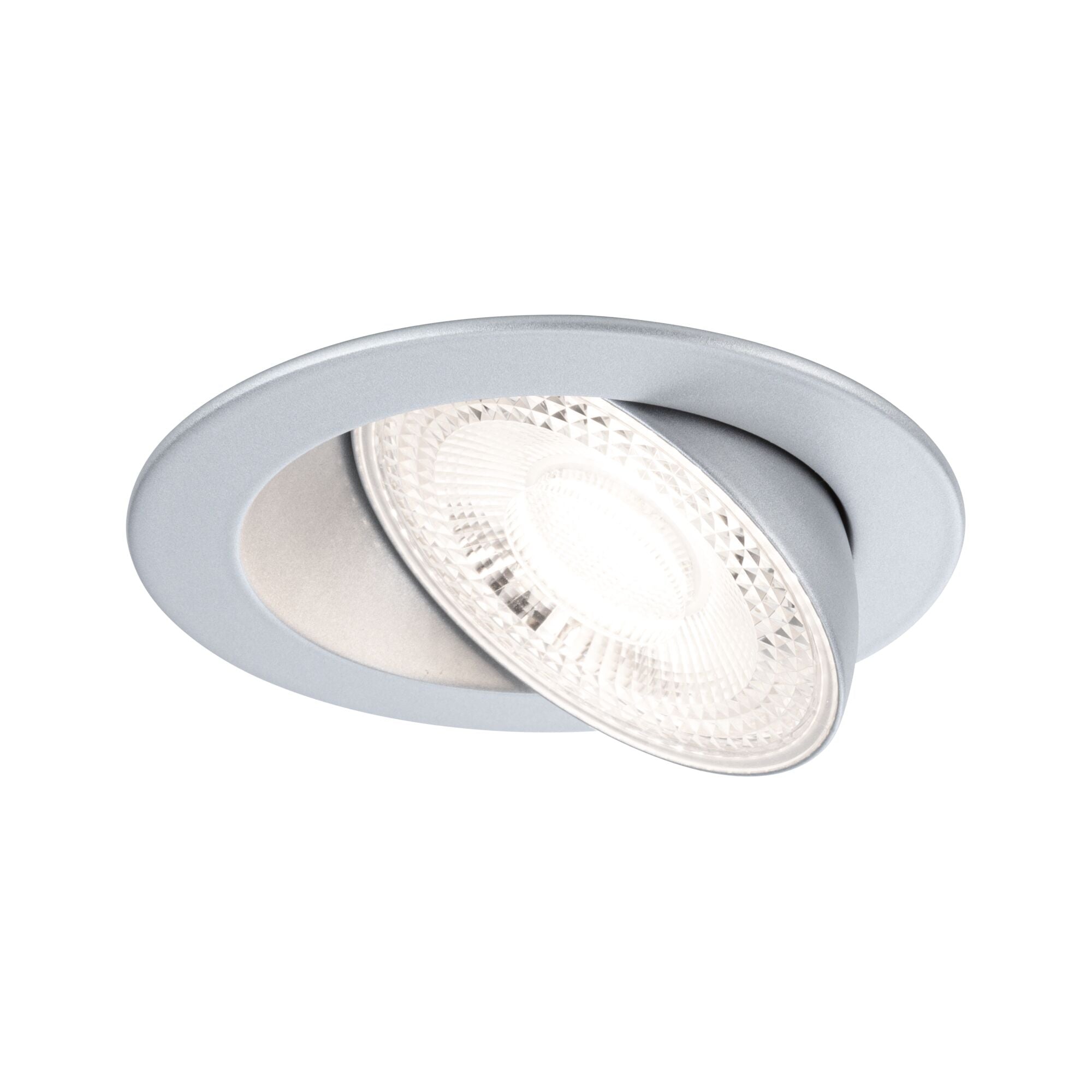 LED Einbauleuchte Aumus  Einzelspot rund 105mm 90° 5W 700lm 230V dimmbar 2700 - 6500K Chrom matt