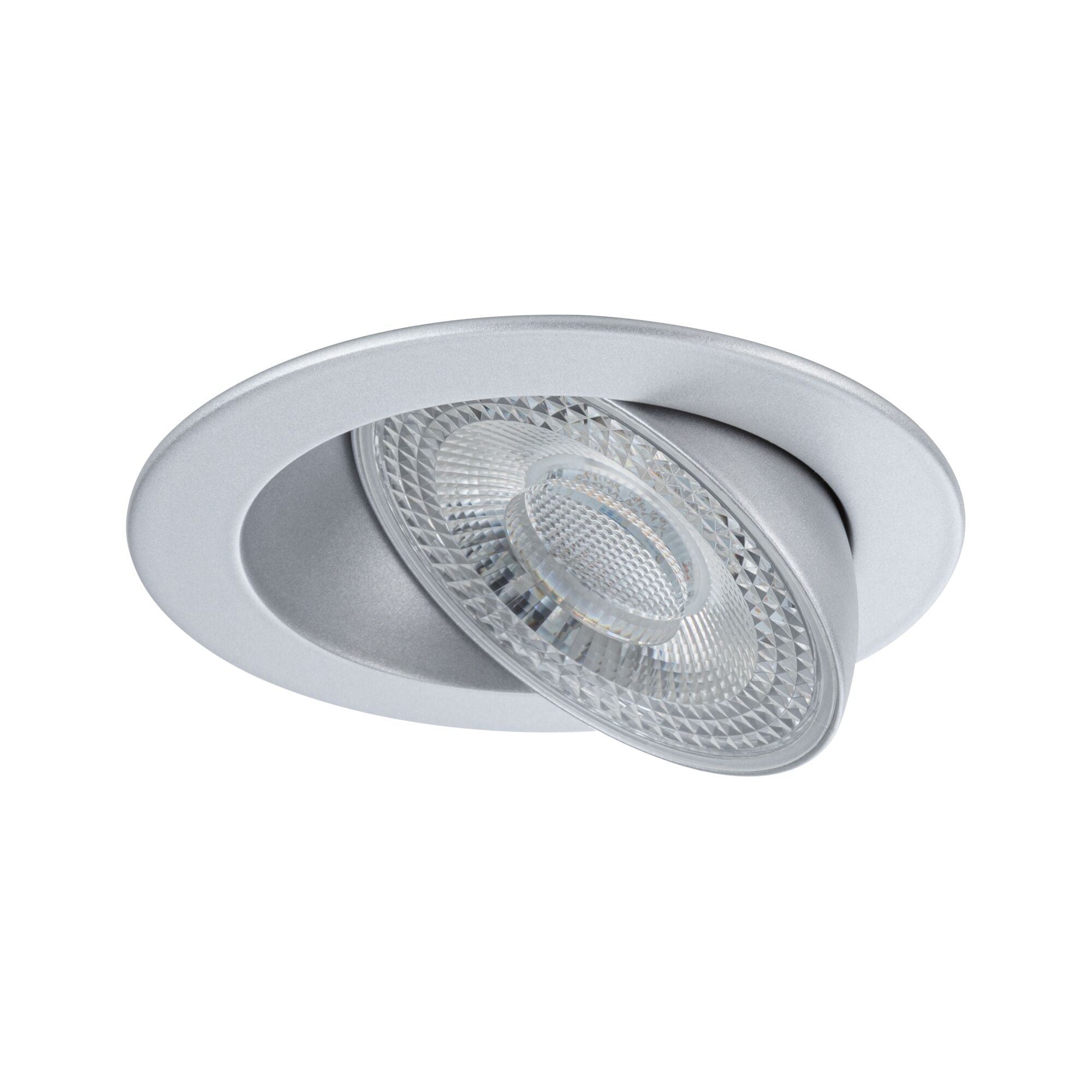 LED Einbauleuchte Aumus  Einzelspot rund 105mm 90° 5W 700lm 230V dimmbar 2700 - 6500K Chrom matt