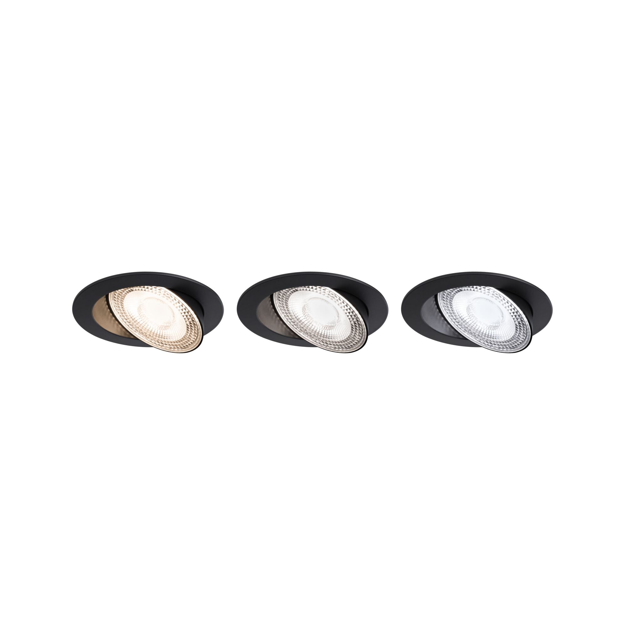 LED Einbauleuchte Aumus  Einzelspot rund 105mm 90° 5W 700lm 230V dimmbar 2700 - 6500K Schwarz