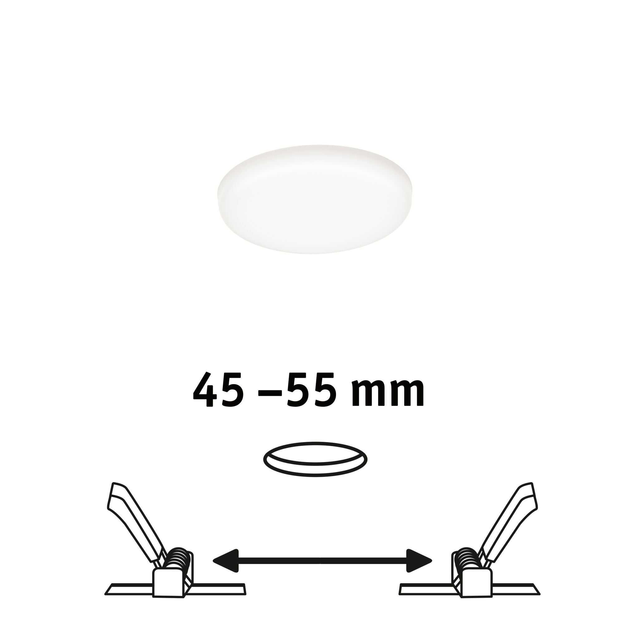 VariFit Veluna IP44 rund 75mm 4,5W 400lm 4000K Satin