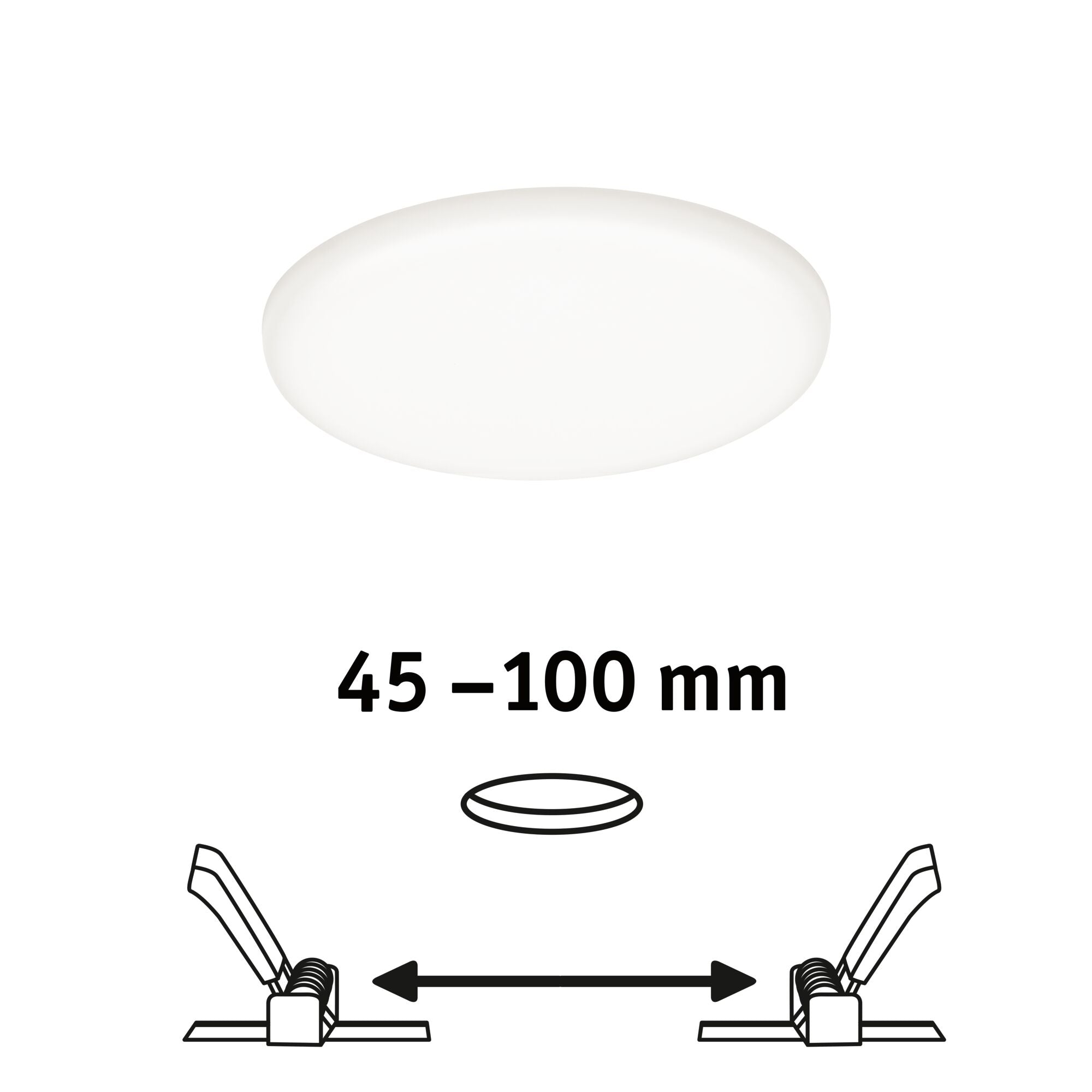 VariFit Veluna IP44 rund 125mm 8,5W 750lm 4000K Satin