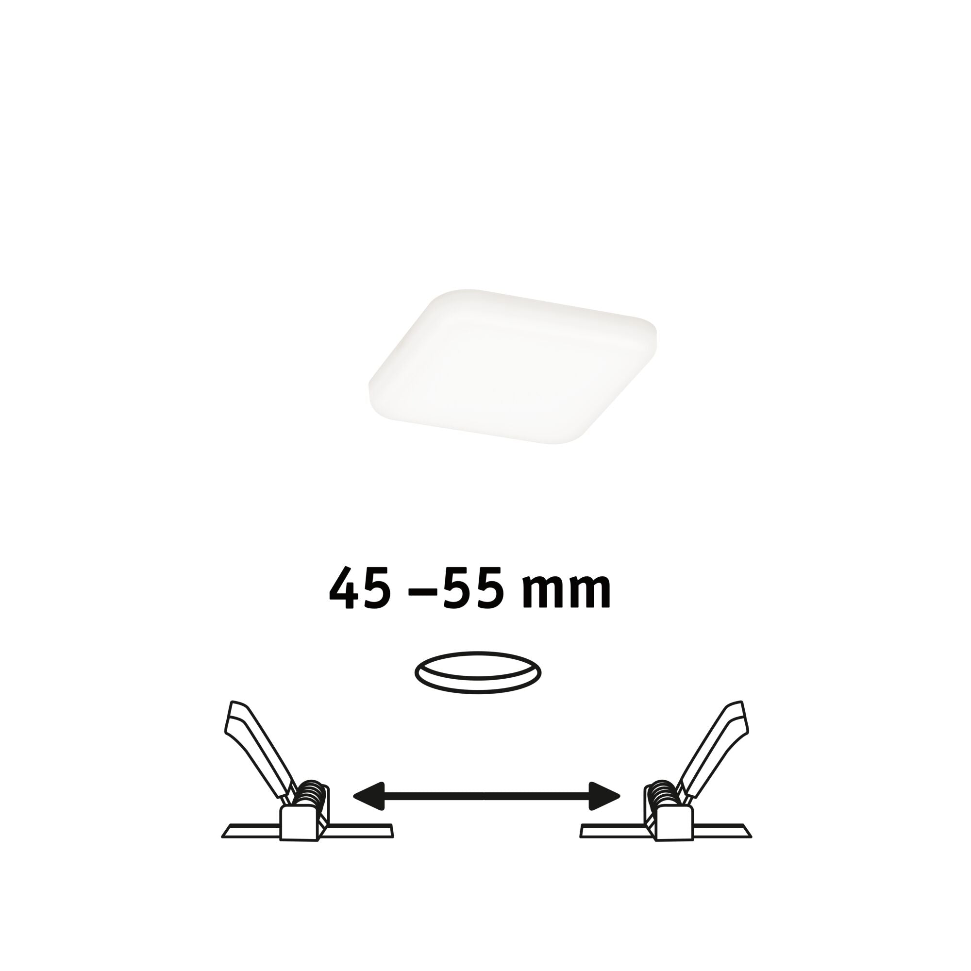 VariFit Veluna IP44 eckig 75x75mm 4,5W 400lm 4000K Satin