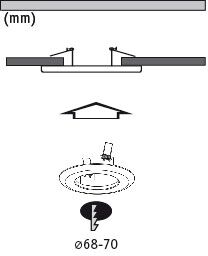 Zubehör Einbauleuchten-Einbauadapter Ø 130 mm  75-120 mm auf 68-70 mm 130mm Weiß matt