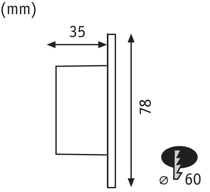 Wand EBL Set rund 1x1,7W 2700K 230VWeiß/Kunststoff