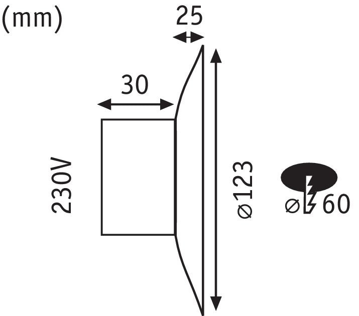 Wand EBL Set Neordic 1x2,5W 2700K 230V230V Weiß matt/Kunststoff