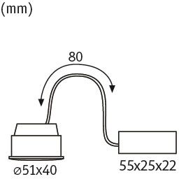 LED Modul Einbauleuchte Base Coin rund 51mm Coin 5W 370lm 230V 3000K Satin