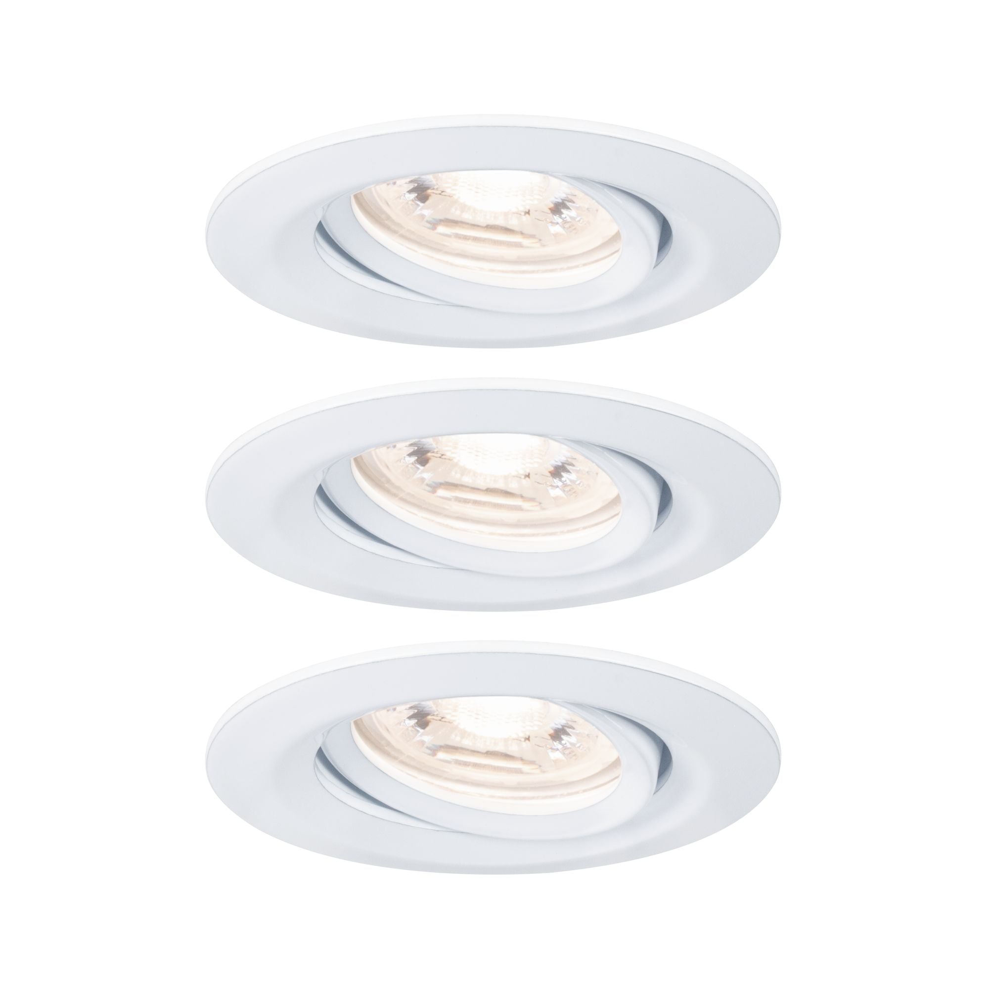 LED Einbauleuchte Nova Mini Plus Coin Basisset schwenkbar rund 66mm 15° Coin 3x4,2W 3x300lm 230V dimmbar 2700K Weiß matt