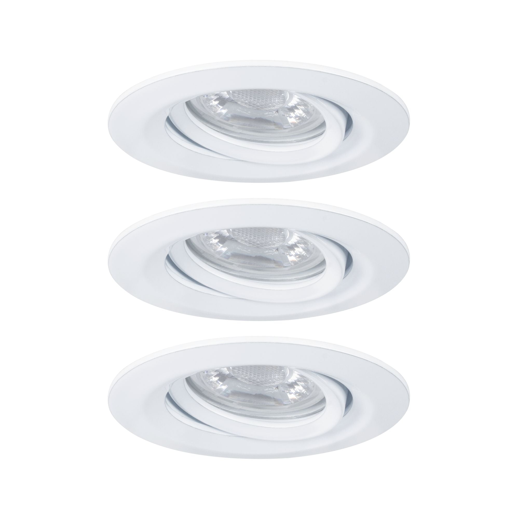 LED Einbauleuchte Nova Mini Plus Coin Basisset schwenkbar rund 66mm 15° Coin 3x4,2W 3x300lm 230V dimmbar 2700K Weiß matt