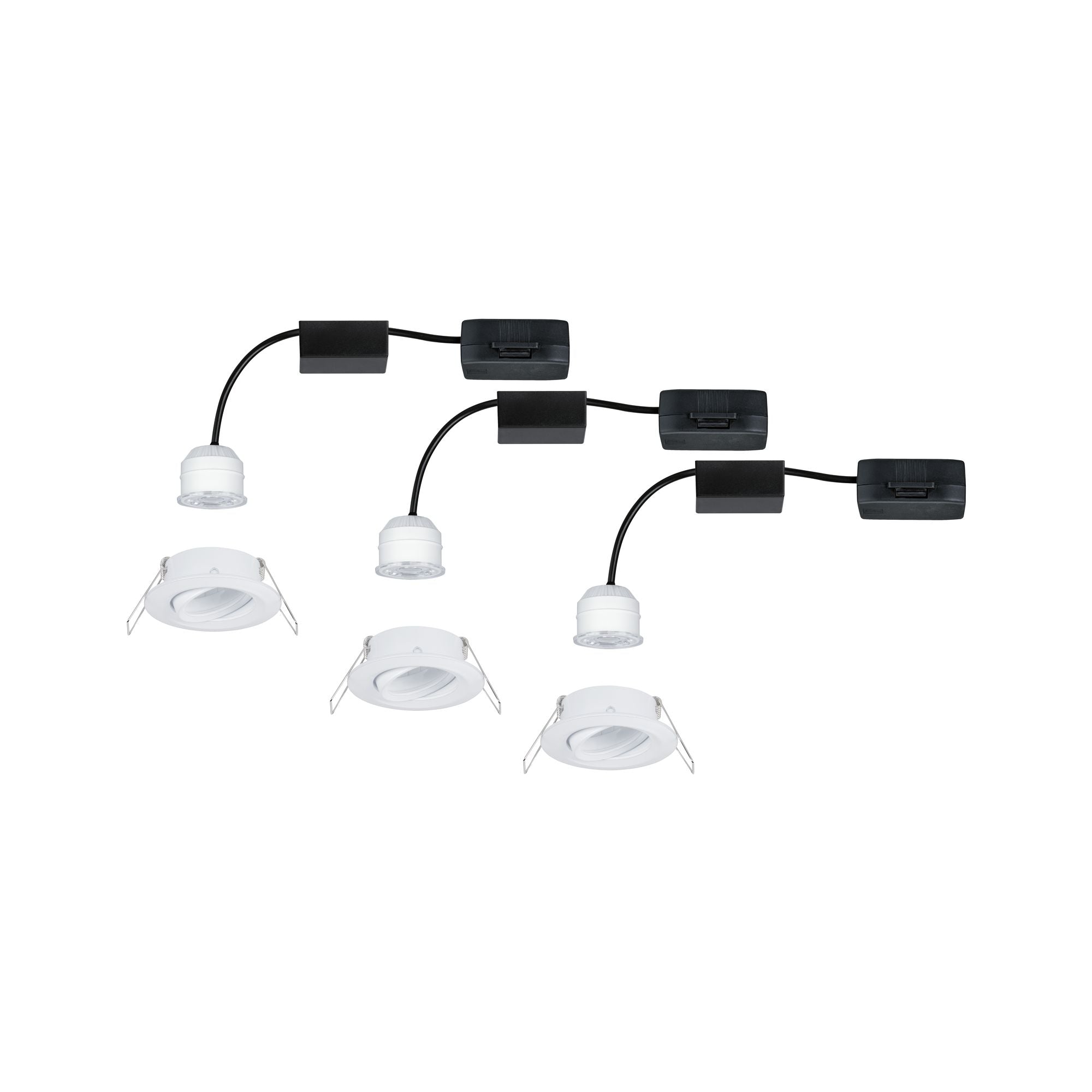 LED Einbauleuchte Nova Mini Plus Coin Basisset schwenkbar rund 66mm 15° Coin 3x4,2W 3x300lm 230V dimmbar 2700K Weiß matt