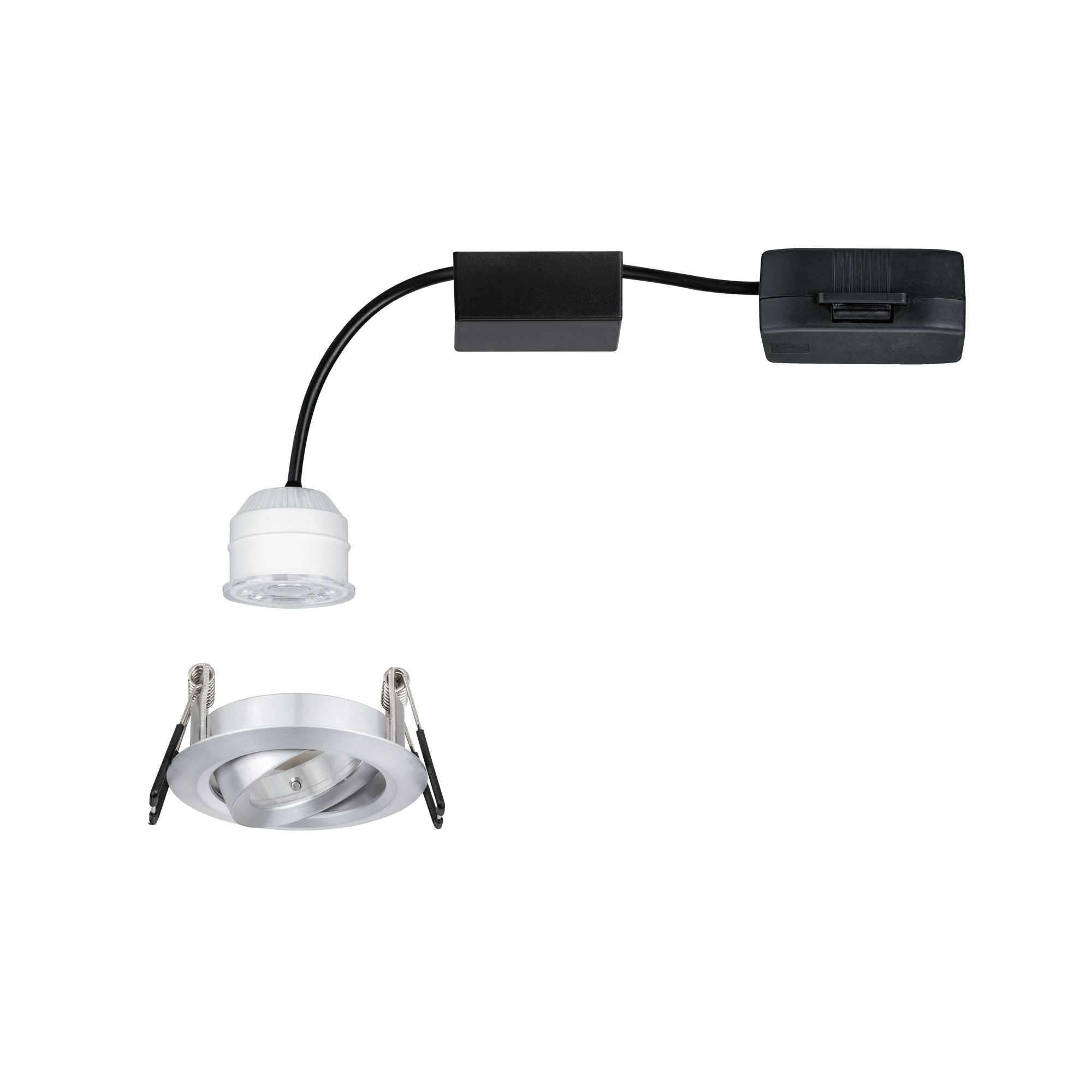 LED Einbauleuchte Nova Mini Plus Coin Einzelleuchte schwenkbar rund 66mm 15° Coin 4,2W 300lm 230V dimmbar 2700K Alu