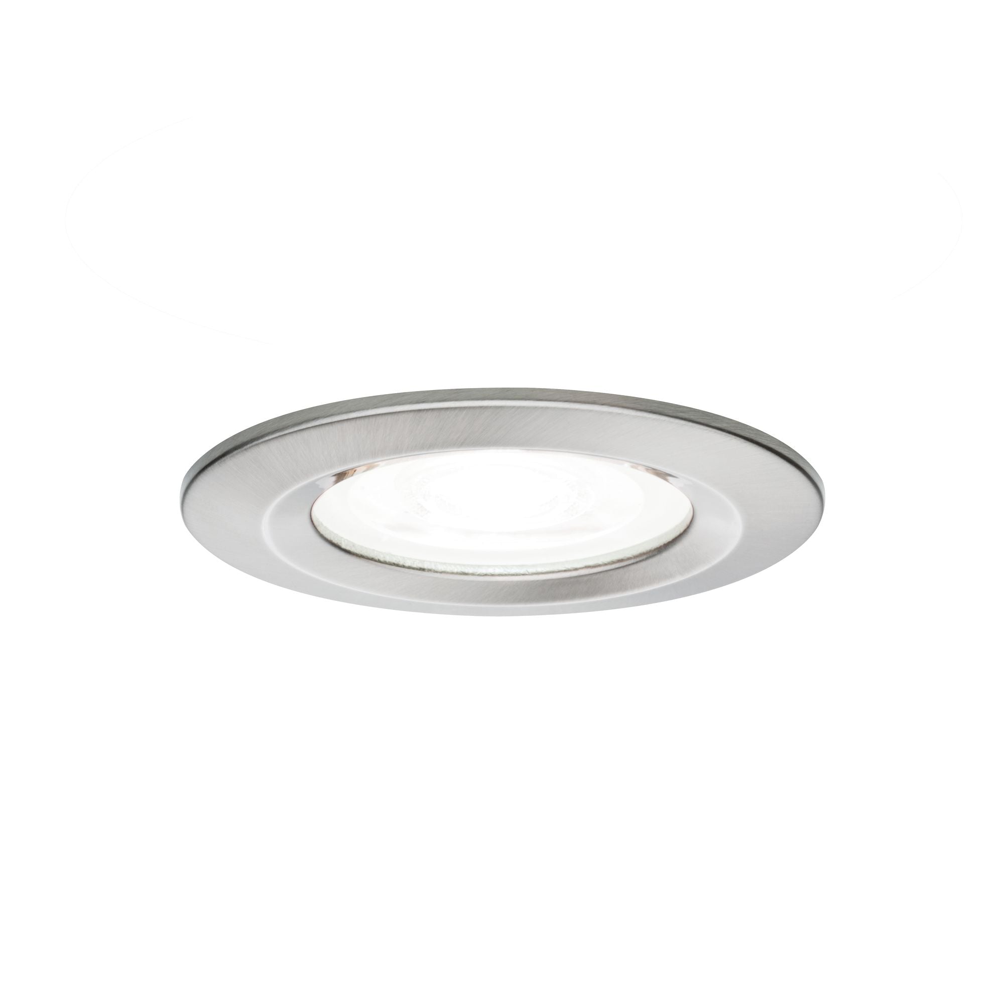 LED Einbauleuchte Nova  Basisset starr IP44 rund 78mm GU10 3x6,5W 3x470lm 230V 4000K Eisen gebürstet