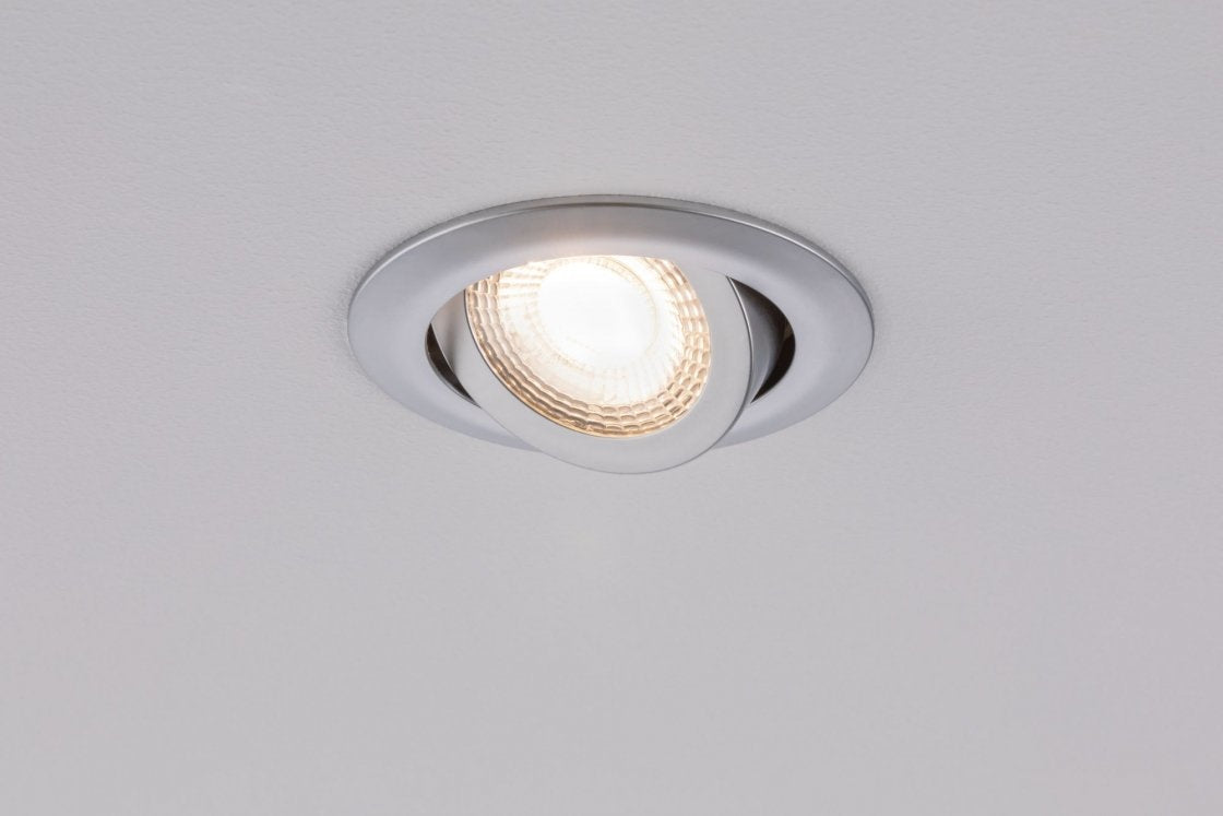  LED Einbauleuchte schwenkbar  rund 82mm 70° 3x6W 3x450lm 230V 3000K Chrom matt