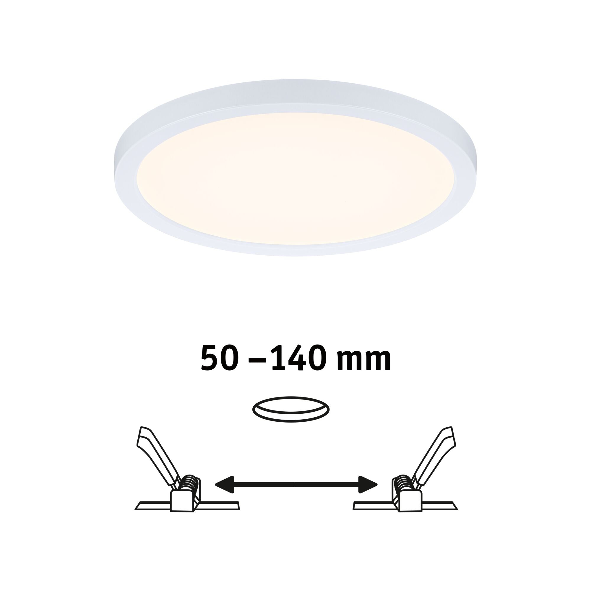 VariFit Areo IP44 rund 175mm 13W 1200lm 3 Step Dim to warm Weiß matt dimmbar