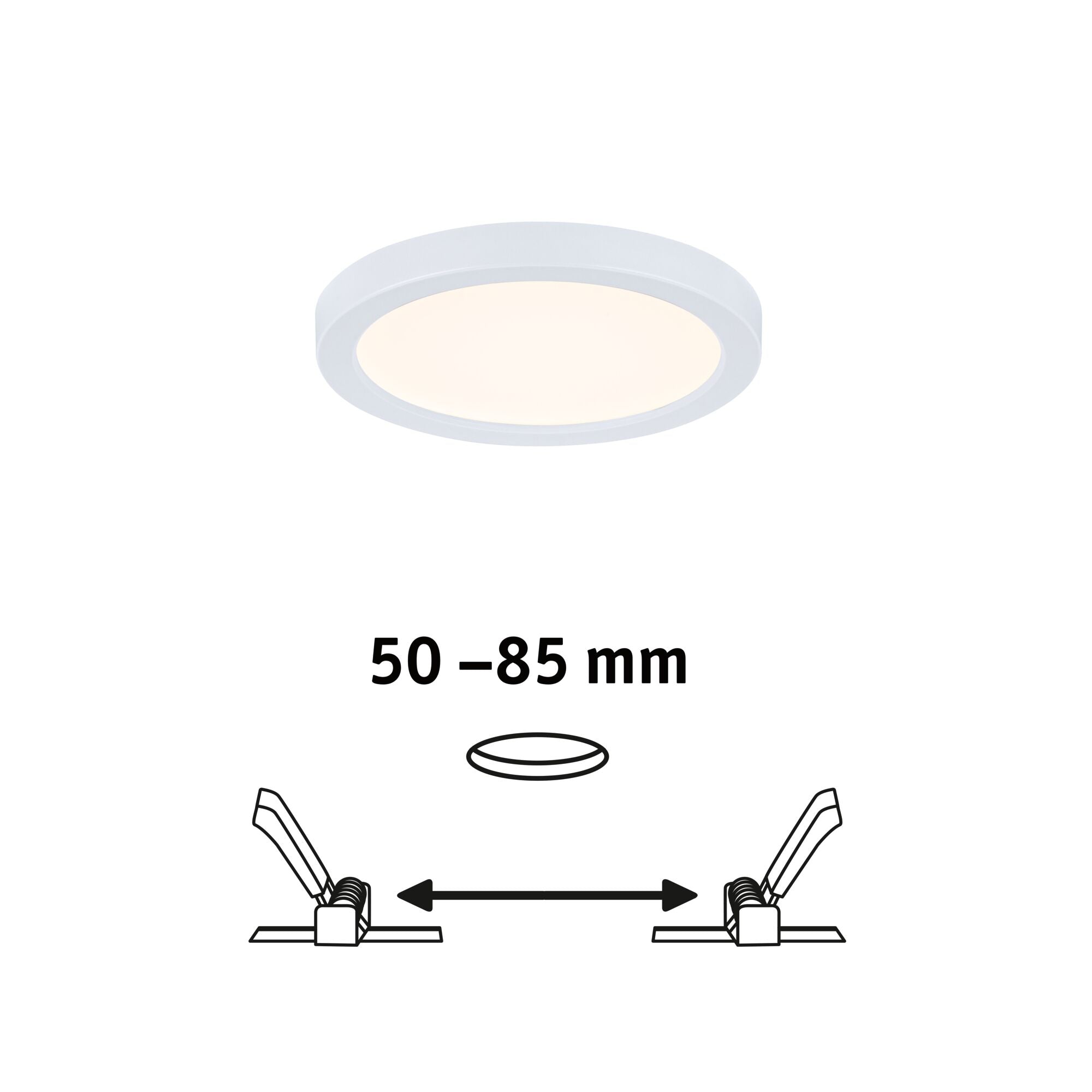 VariFit Areo IP44 rund 118mm 6,5W 550lm 3000K Weiß