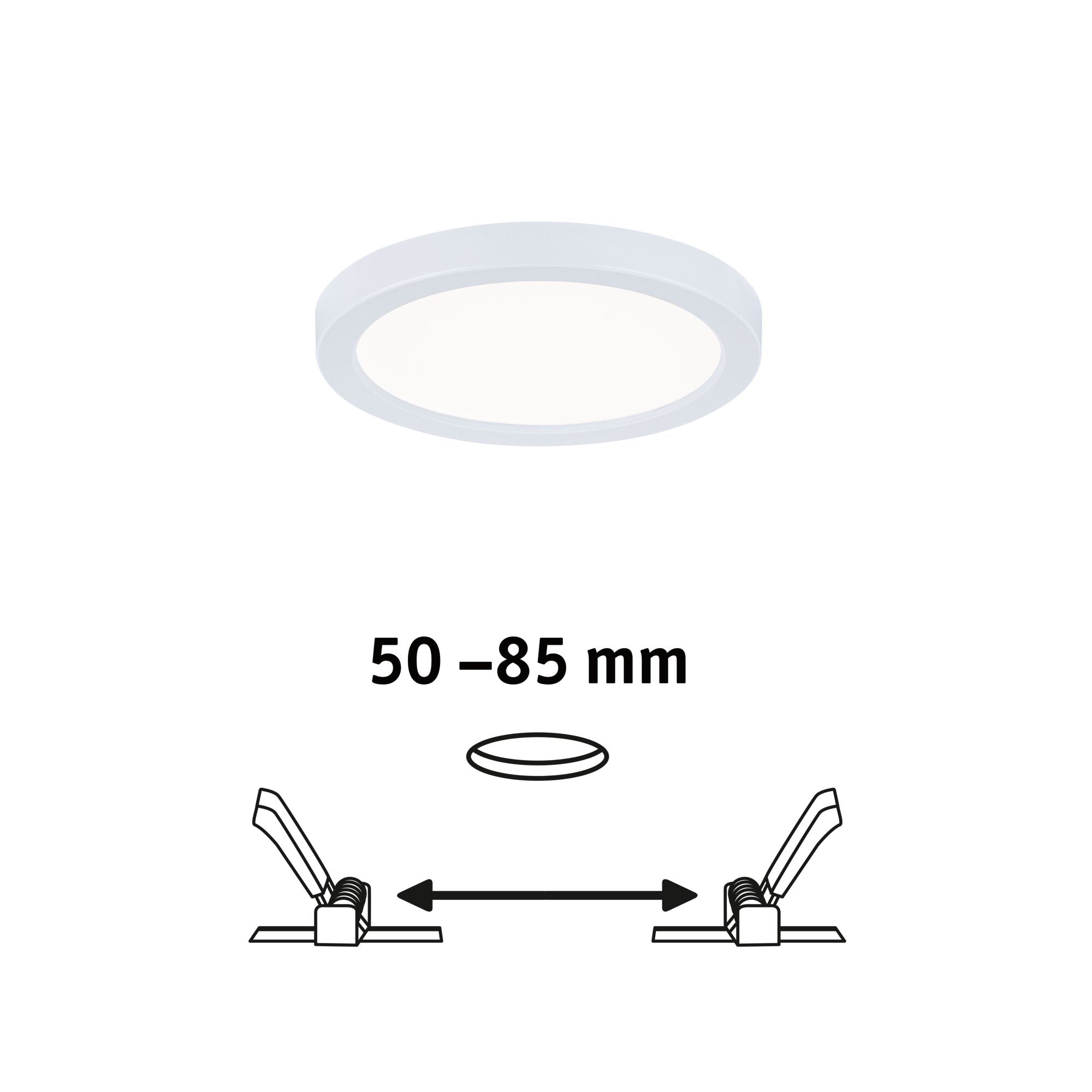 VariFit Areo IP44 rund 118mm 6,5W 500lm 4000K Weiß