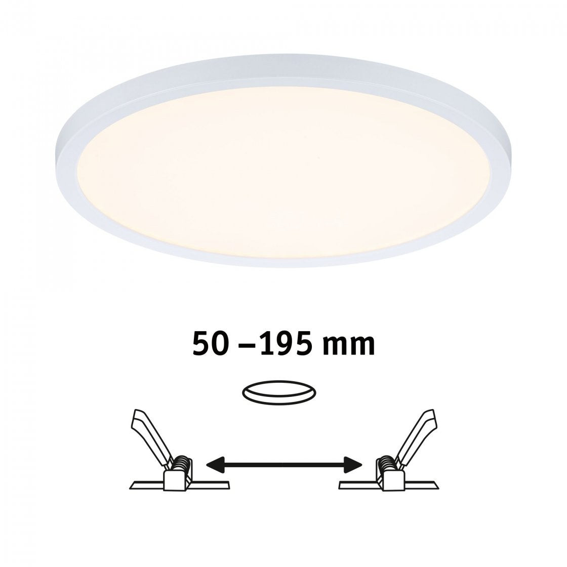  VariFit LED Einbaupanel Areo  IP44 rund 230mm Tunable White Weiß dimmbar