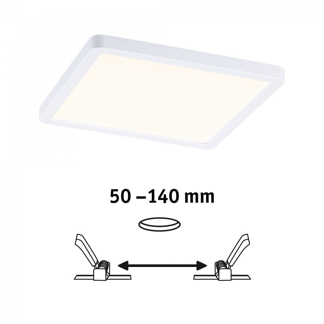  VariFit LED Einbaupanel Smart Home Zigbee Areo  IP44 eckig 175x175mm Tunable White Weiß