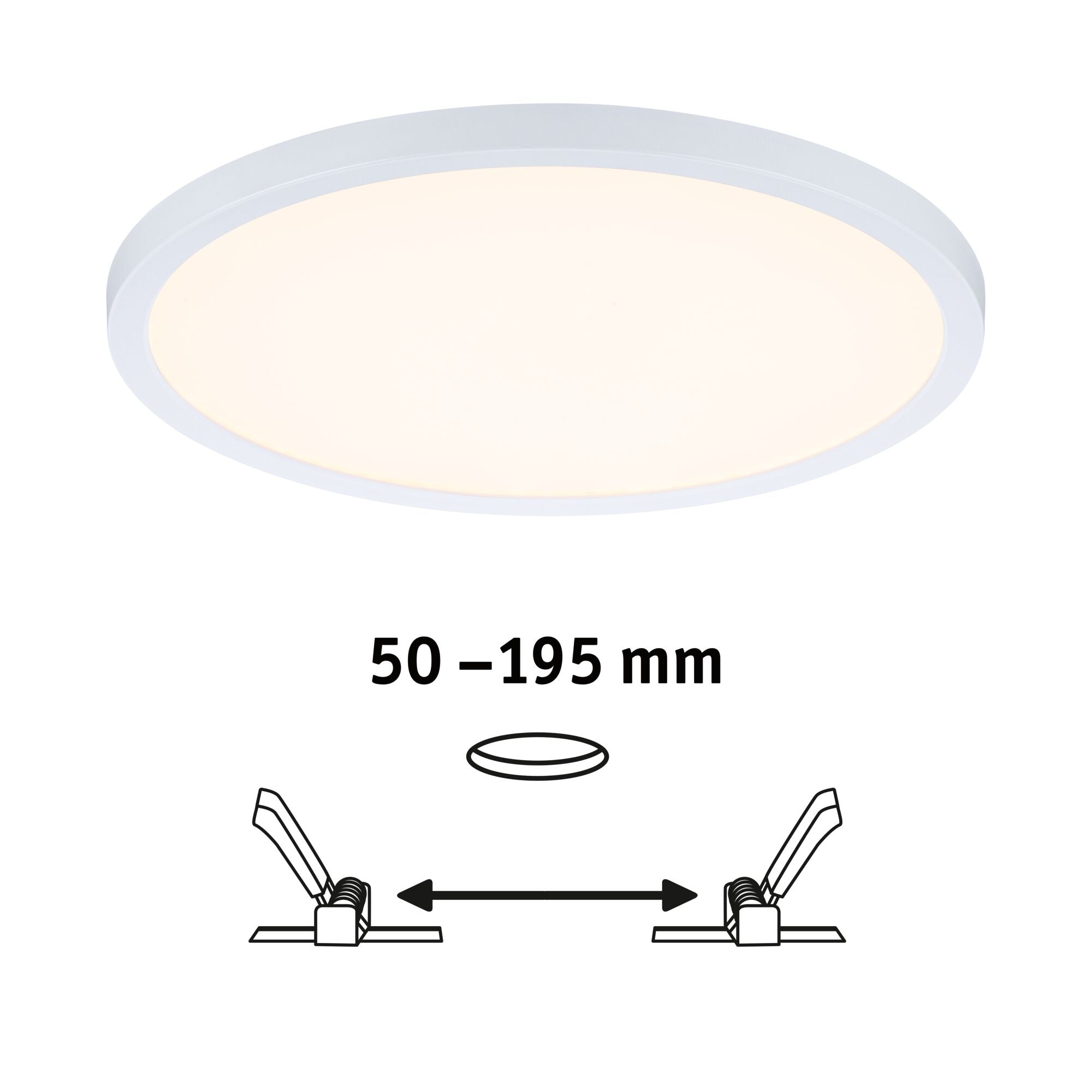 VariFit Areo IP44 rund 230mm 16W 1400lm 3000K Weiß dimmbar