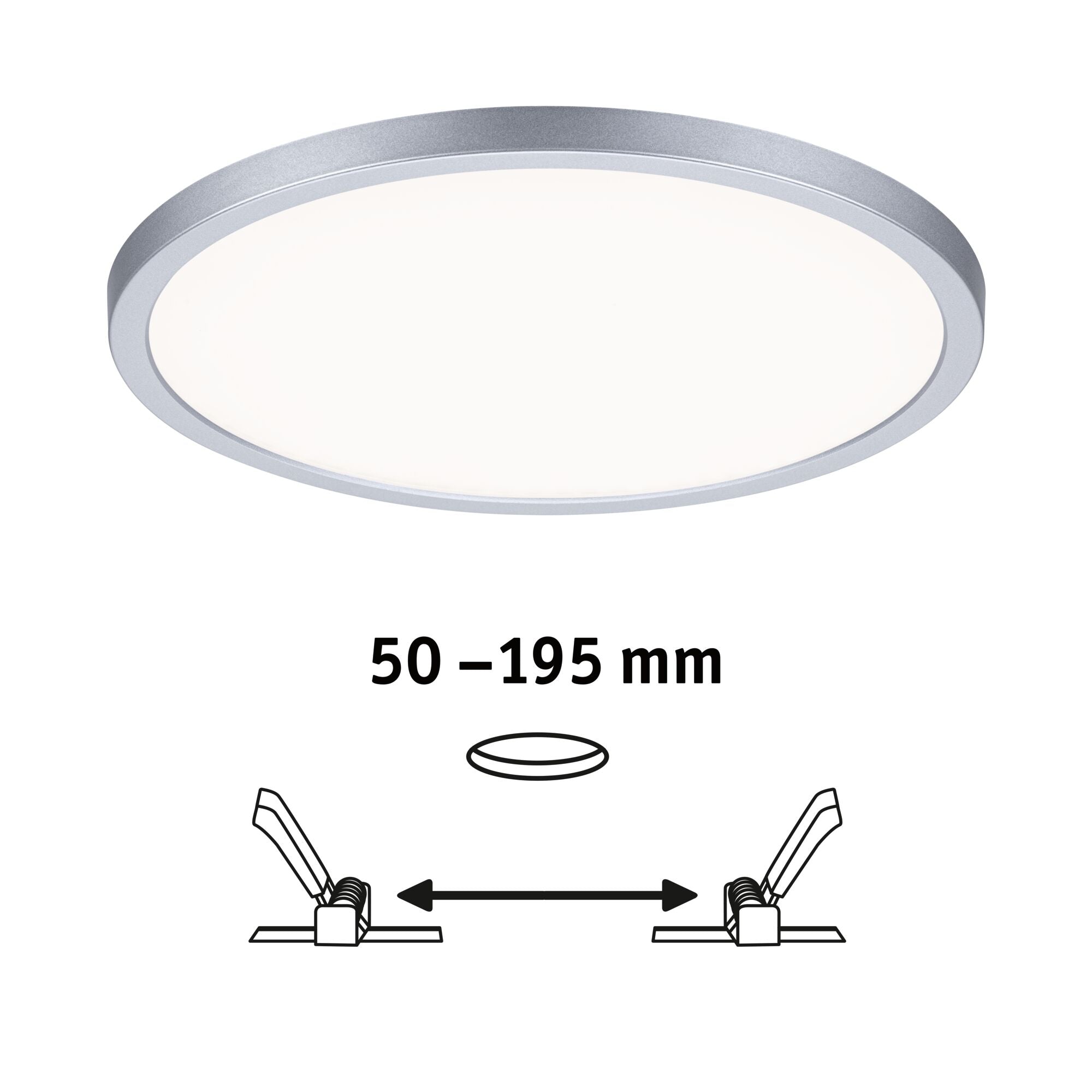 VariFit Areo IP44 rund 230mm 16W 1400lm 4000K Chrom matt dimmbar