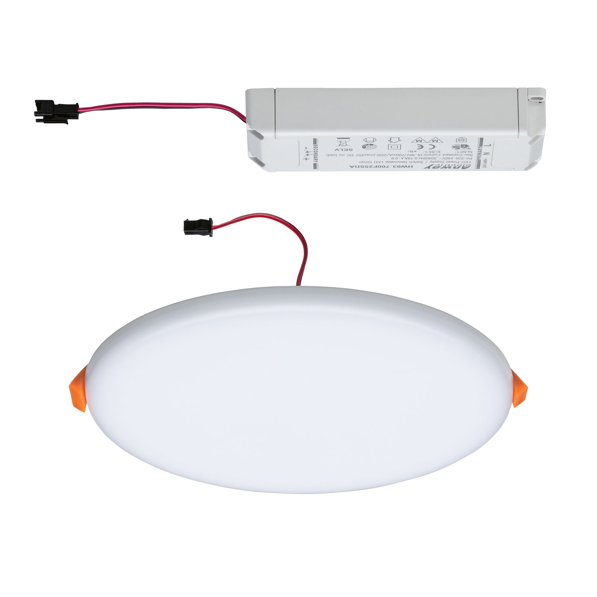 VariFit Veluna IP44 rund 185mm 17W 1400lm 3000K Satin dimmbar