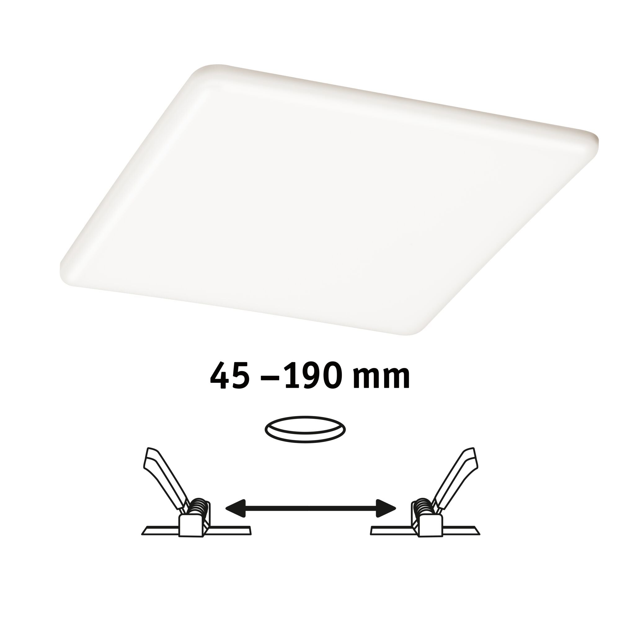 VariFit Veluna IP44 eckig 215x215mm 22W 1700lm 4000K Satin dimmbar