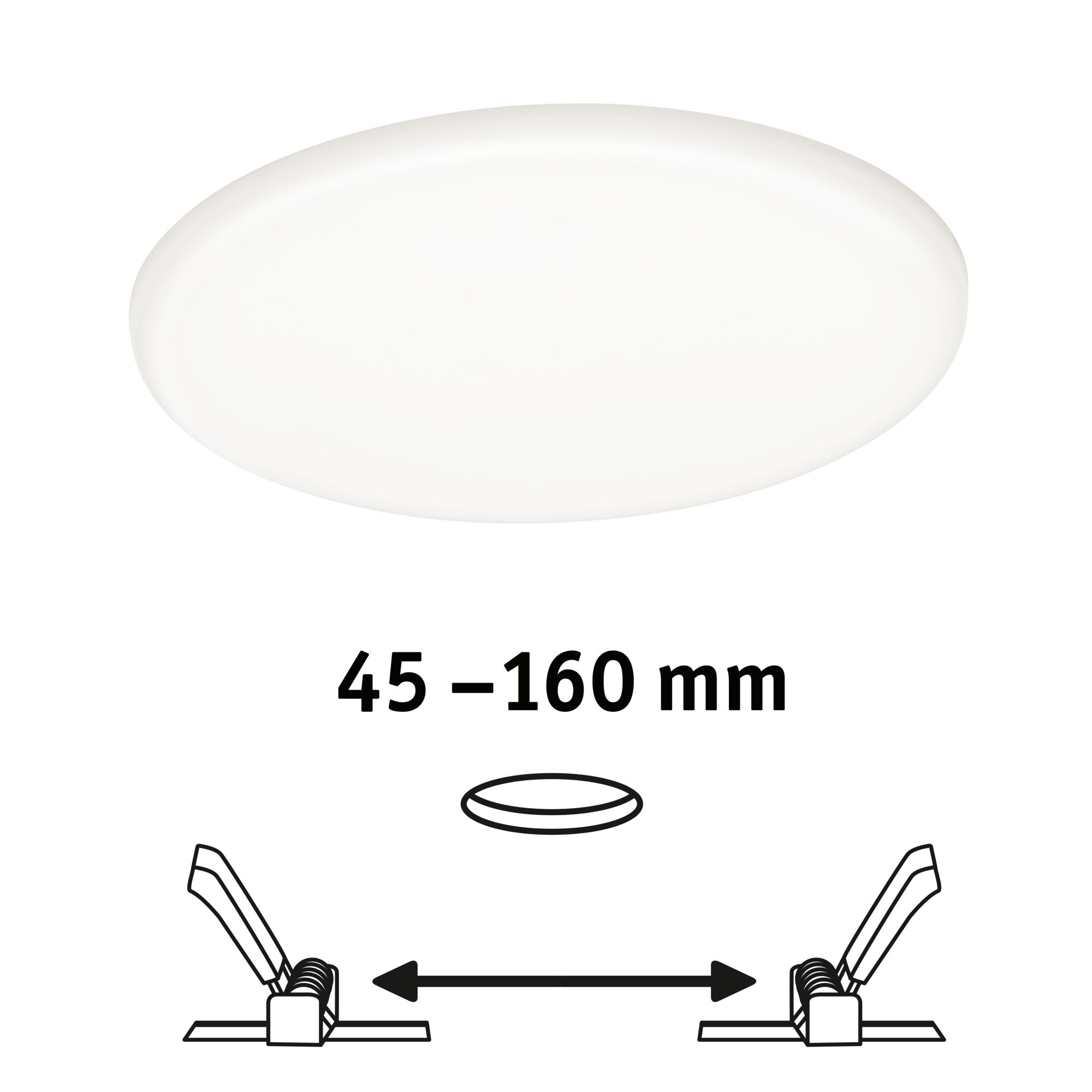 VariFit Veluna IP44 rund 185mm 17,5W 1400lm 4000K Satin dimmbar