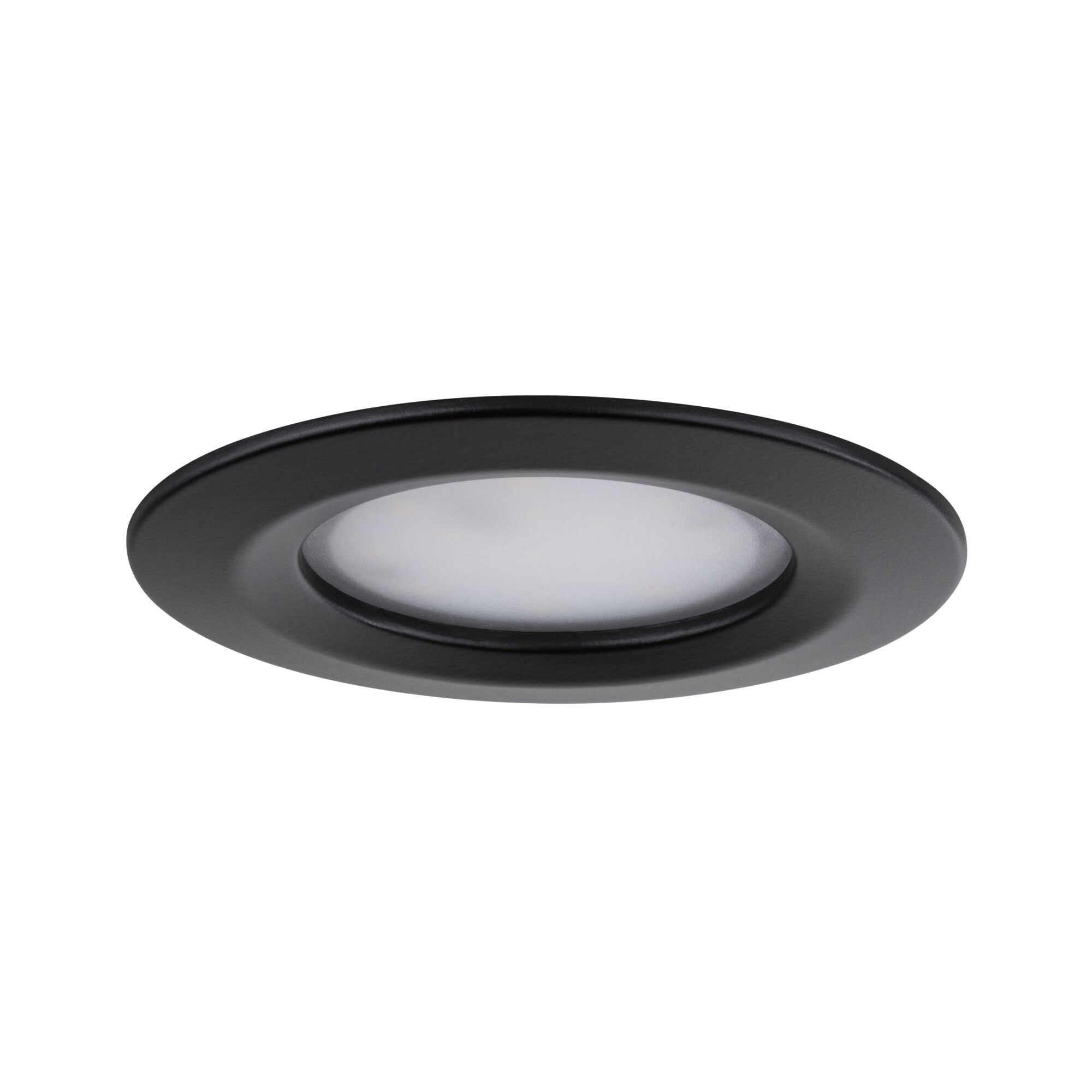 LED Einbauleuchte Nova Plus Coin Basisset starr IP44 rund 78mm Coin 3x6W 3x470lm 230V dimmbar 2700K Schwarz matt