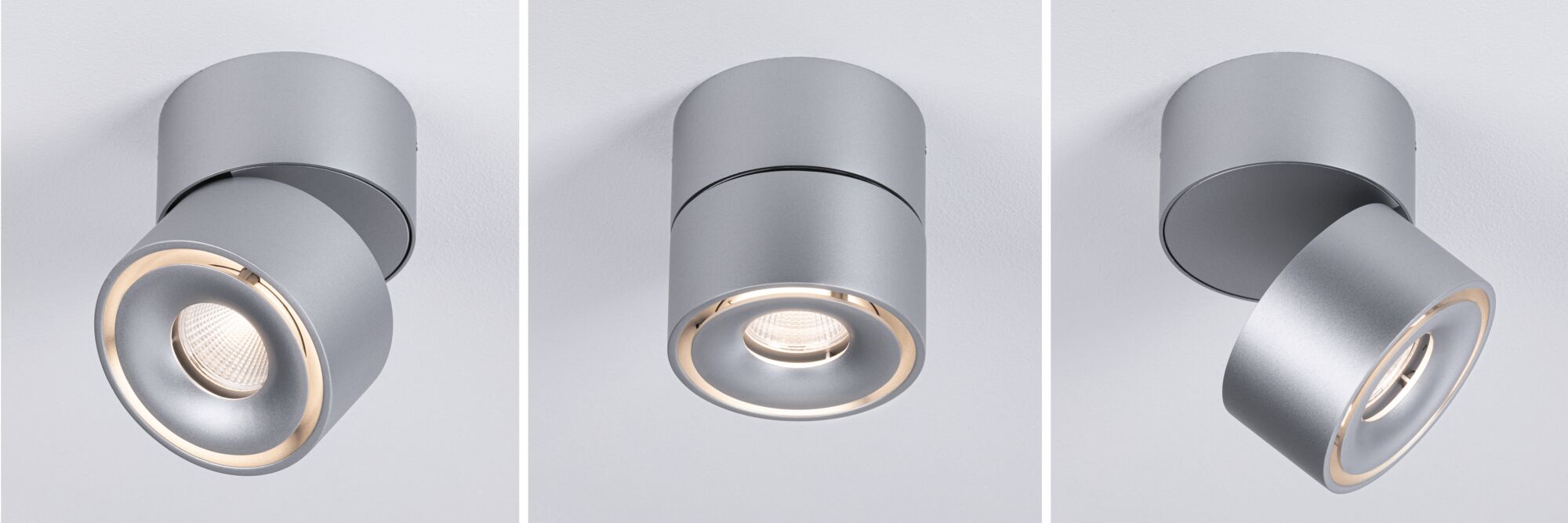 LED Deckenleuchte Spircle 78mm 8W 550lm 230V 3000K Chrom matt