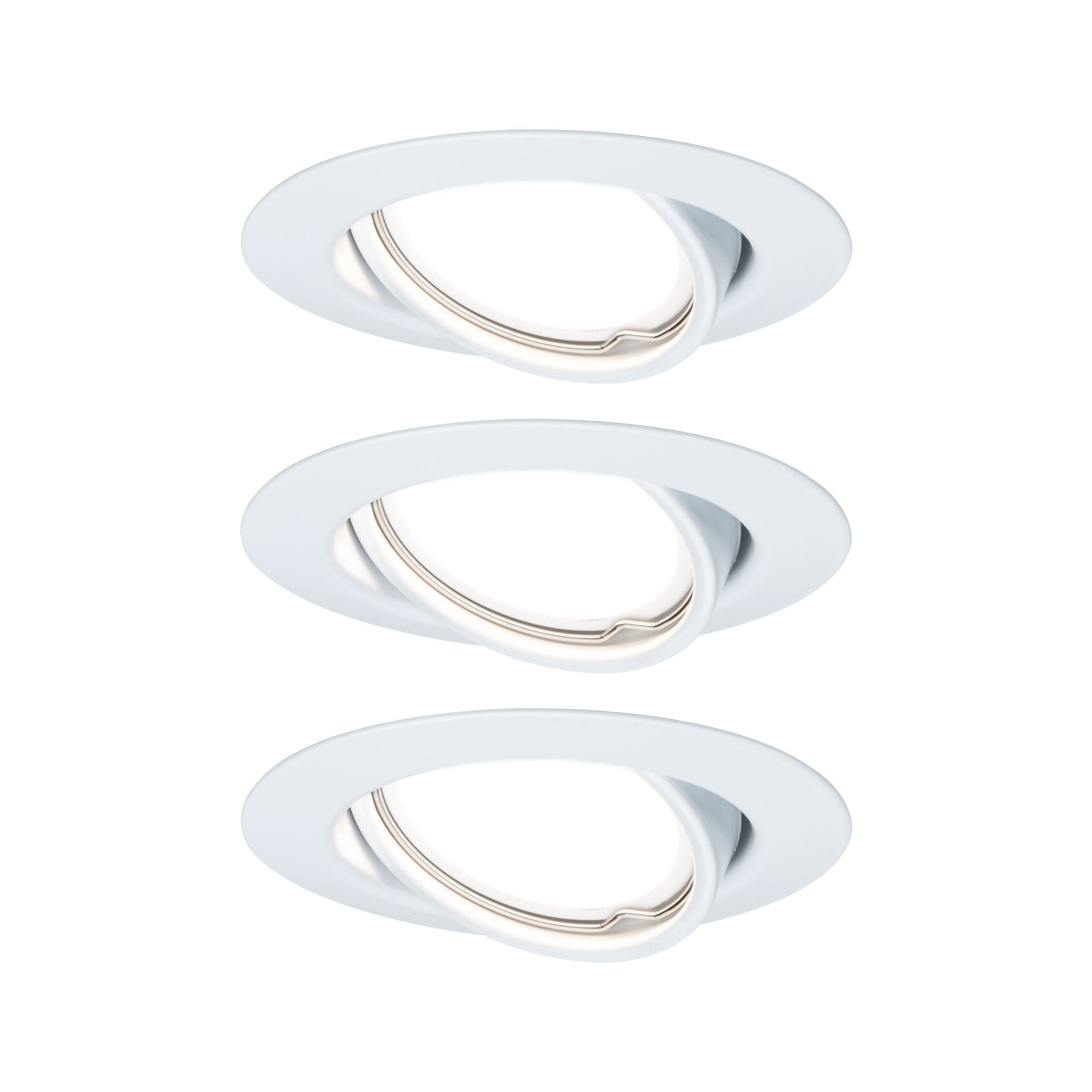 EBL Base rund schwenkbar LED 3x5W 230VGU10 51mm Weiß matt/Metall